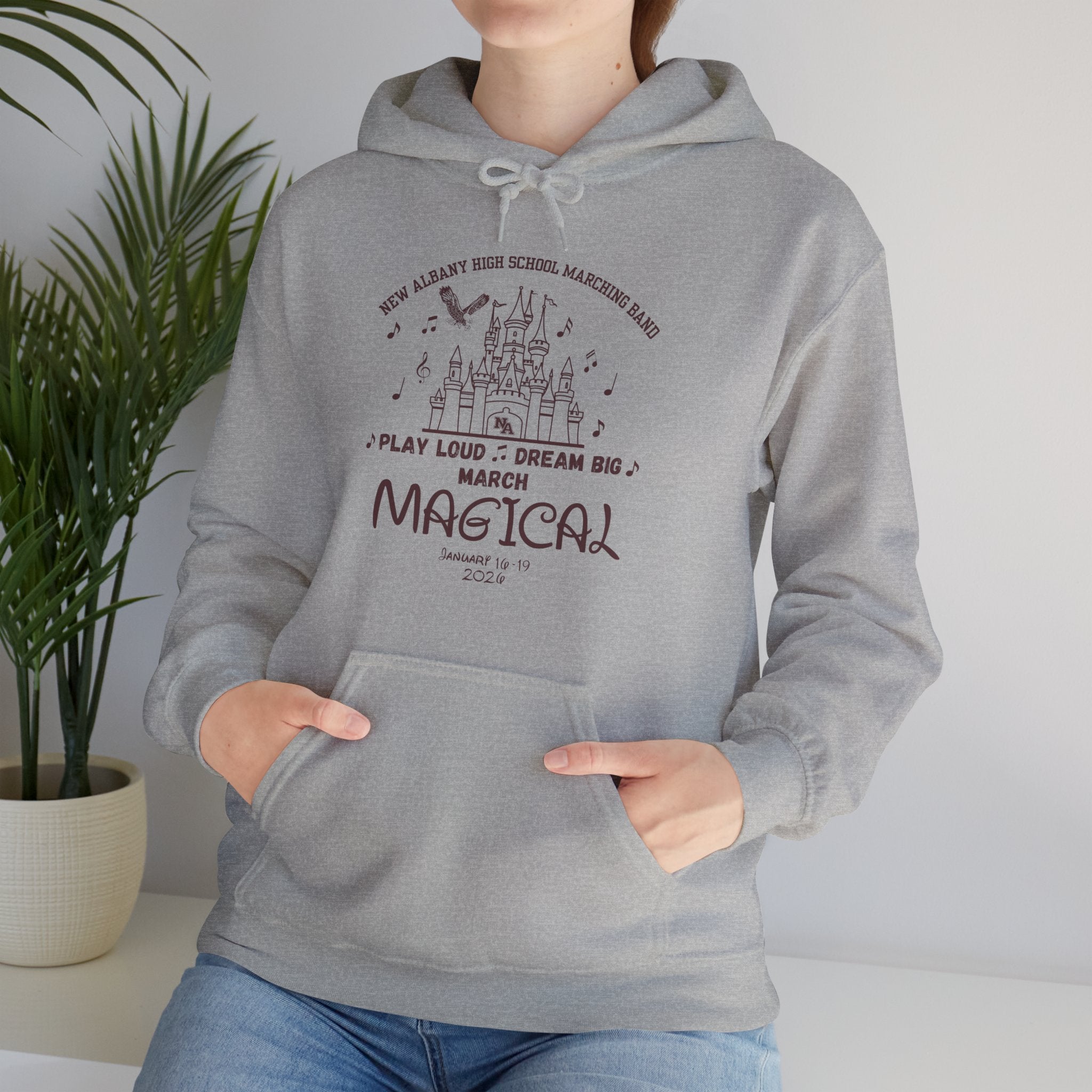 Adult Unisex NAHS Marching Band March Magical Graphic Hoodie