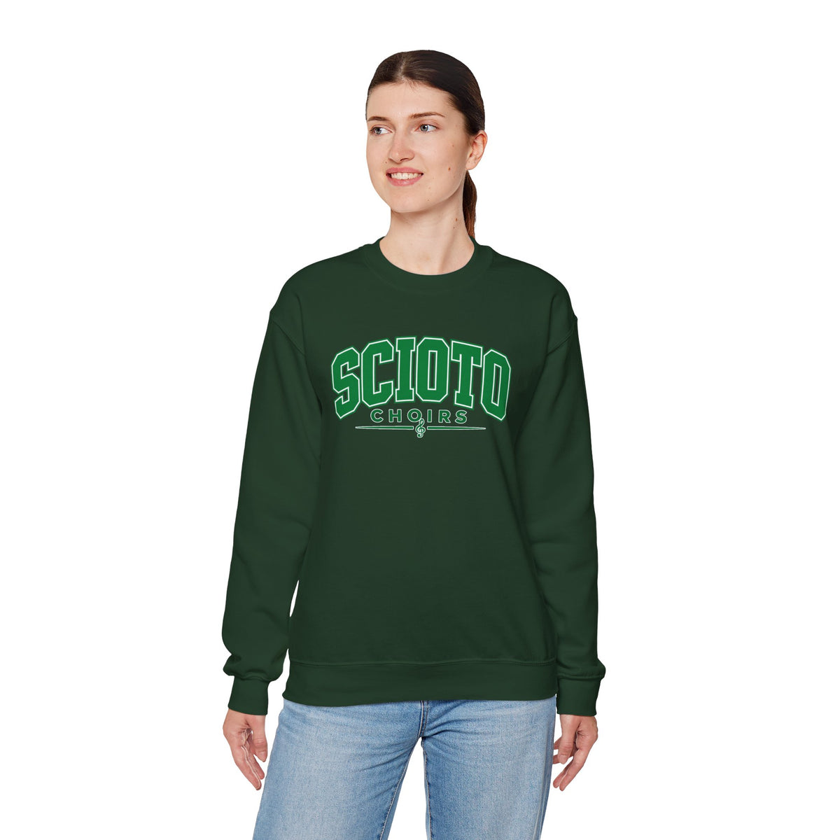 Adult Unisex Dublin Scioto Choirs Varsity Block Letter Graphic Sweatshirt