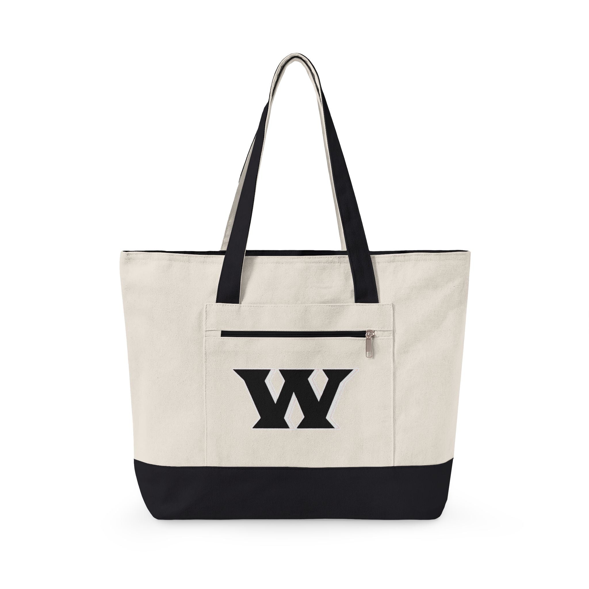 Weir Logo Zippered Canvas Tote