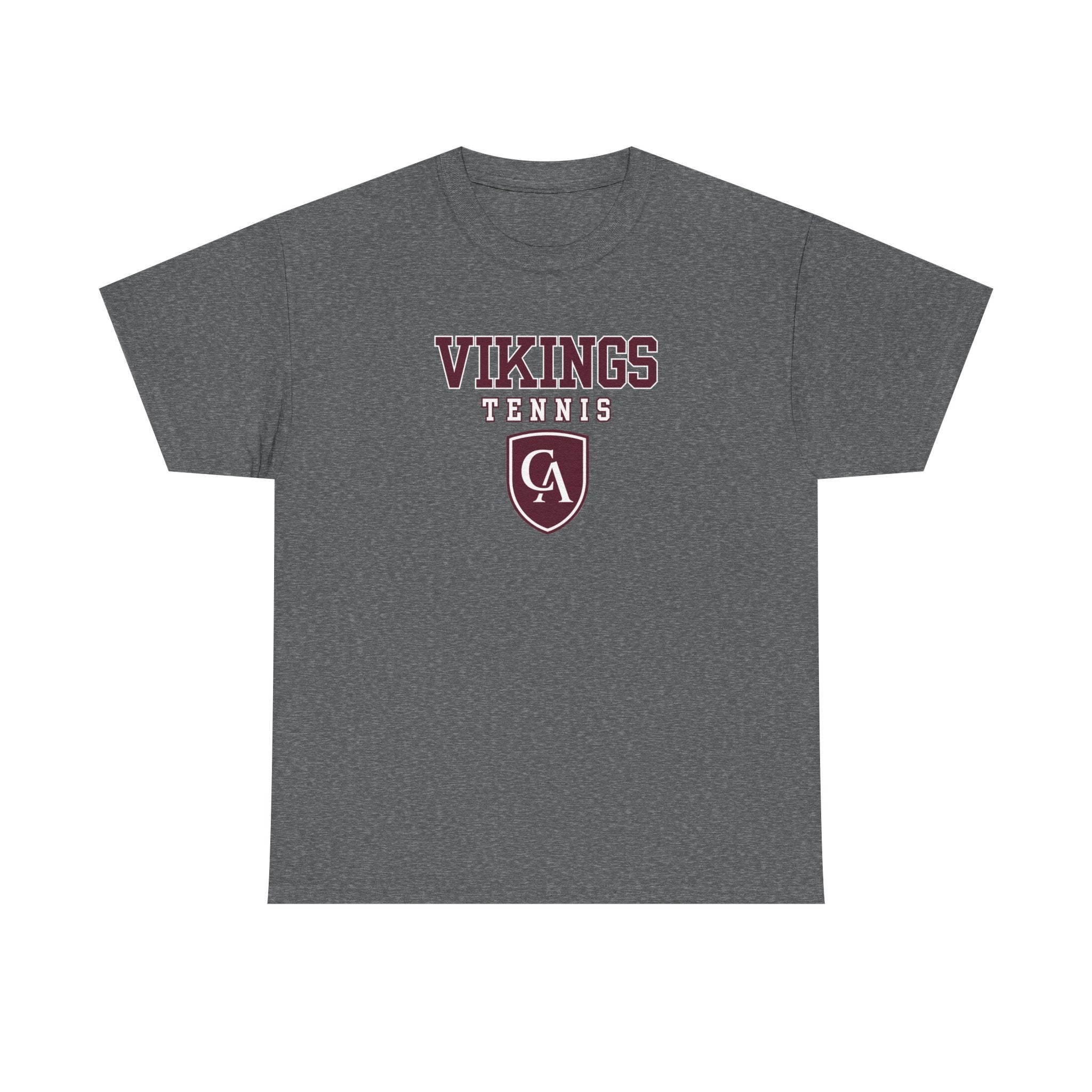 Adult Unisex Columbus Academy Vikings Tennis Graphic Short Sleeve Gildan Heavy Tee