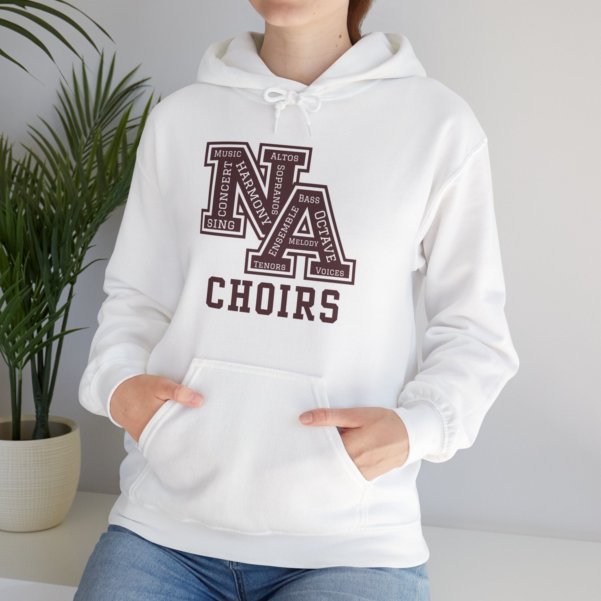 Adult Unisex Choirs Words NA Logo Graphic Hoodie