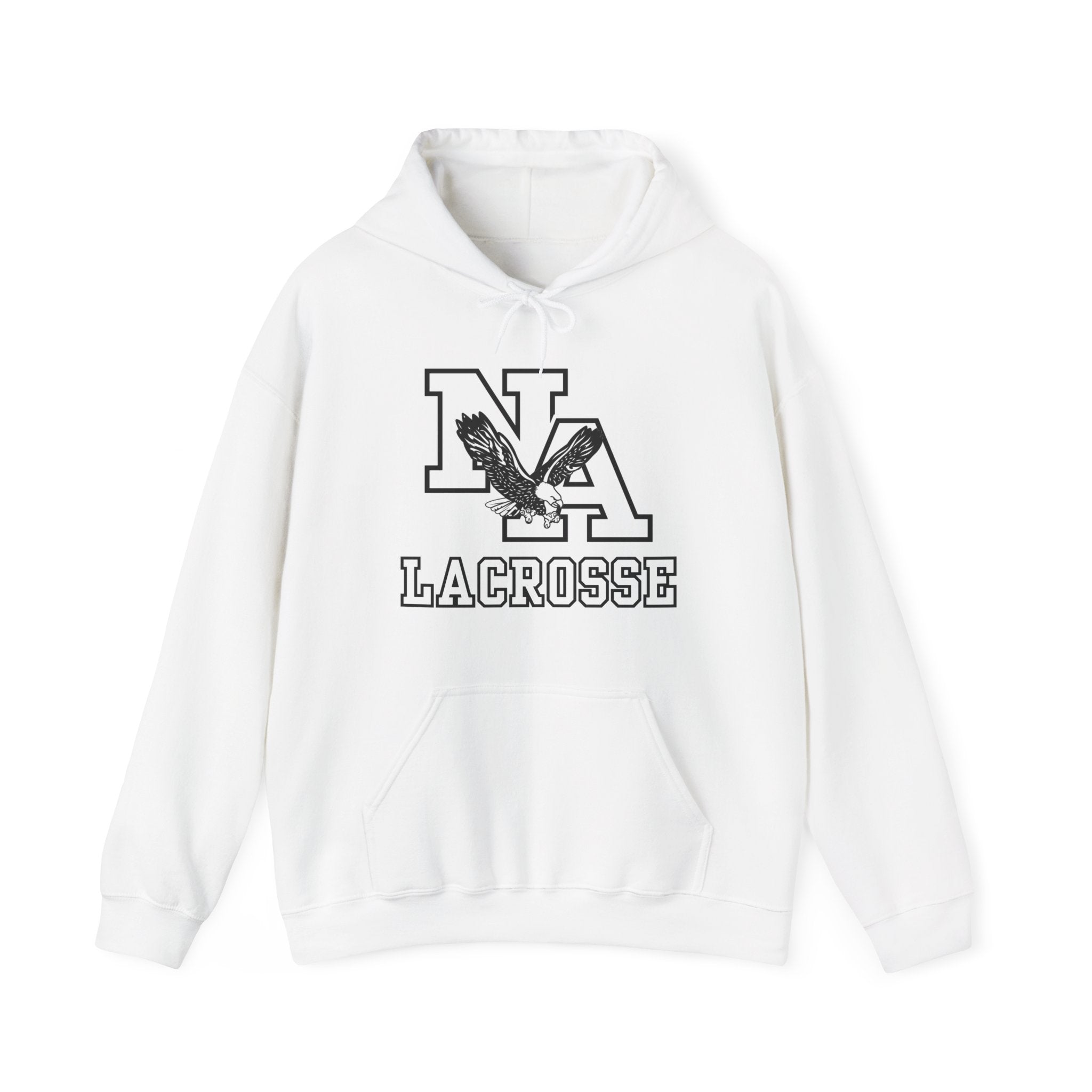 Adult Unisex Classic White Lacrosse Graphic Hoodie