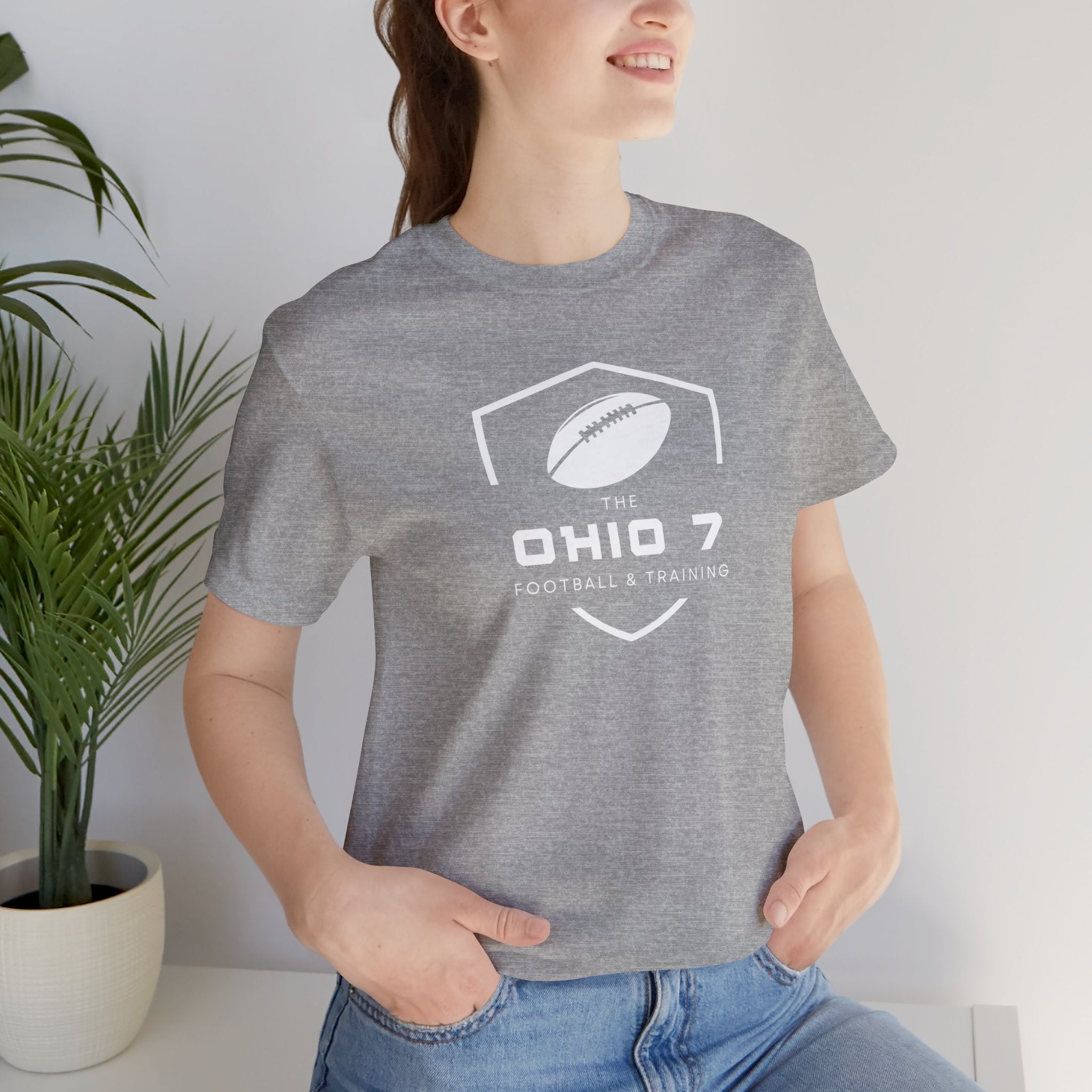 Adult Unisex The Ohio 7 White Logo Short Sleeve Bella + Canvas Soft Tee