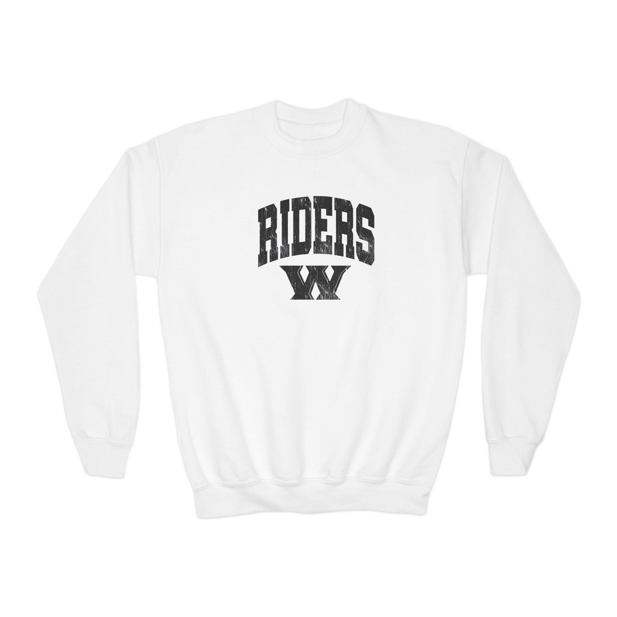 Youth Riders Arch Vintage Distressed W Graphic Gildan Heavy Blend Sweatshirt