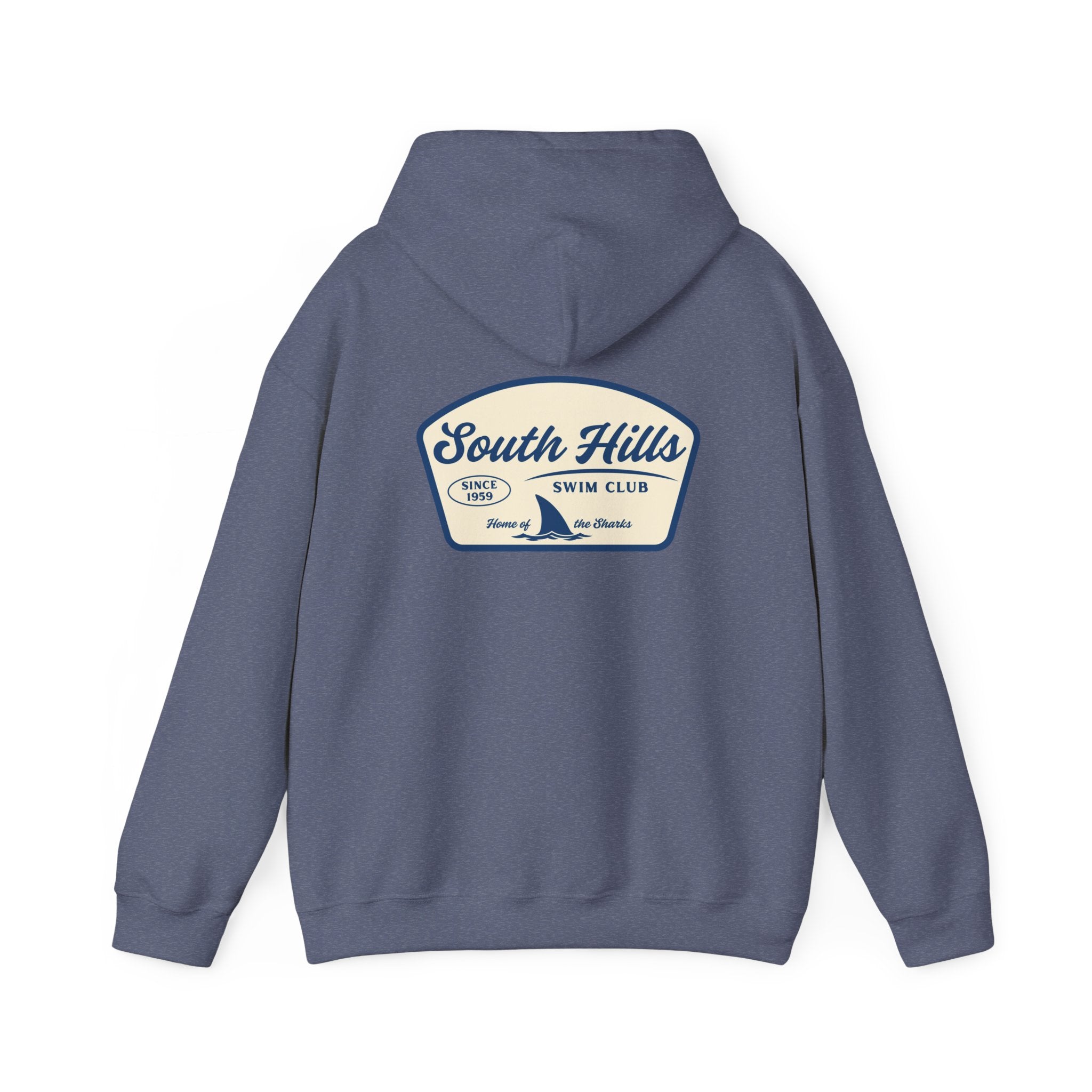 Adult Unisex South Hills Swim Club Home of the Sharks Graphic Hoodie