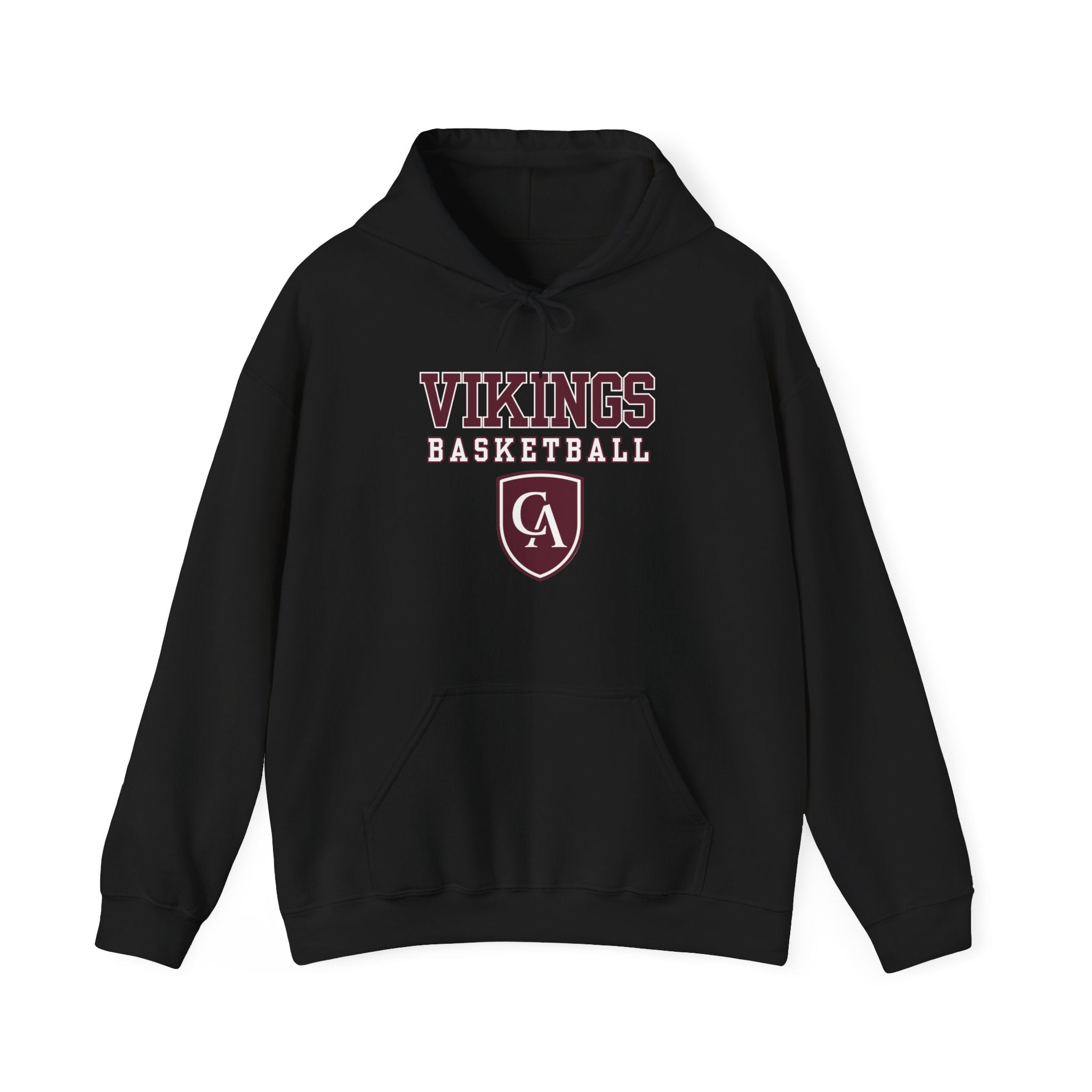 Adult Unisex Columbus Academy Vikings Basketball Graphic Gildan Heavy Blend Hoodie