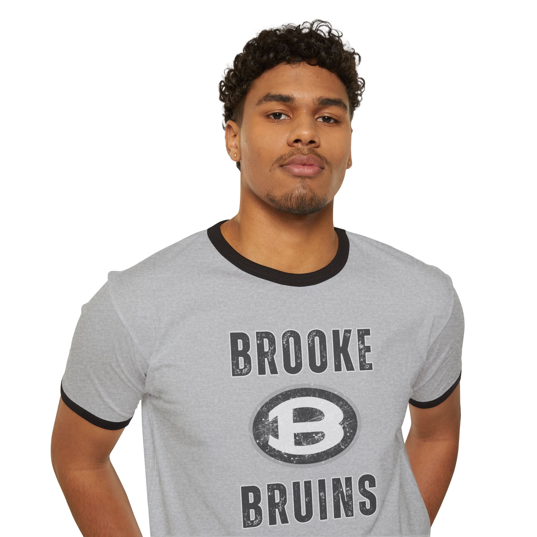 Adult Unisex Brooke Bruins Vintage Distressed Graphic Short Sleeve Ringer Tee