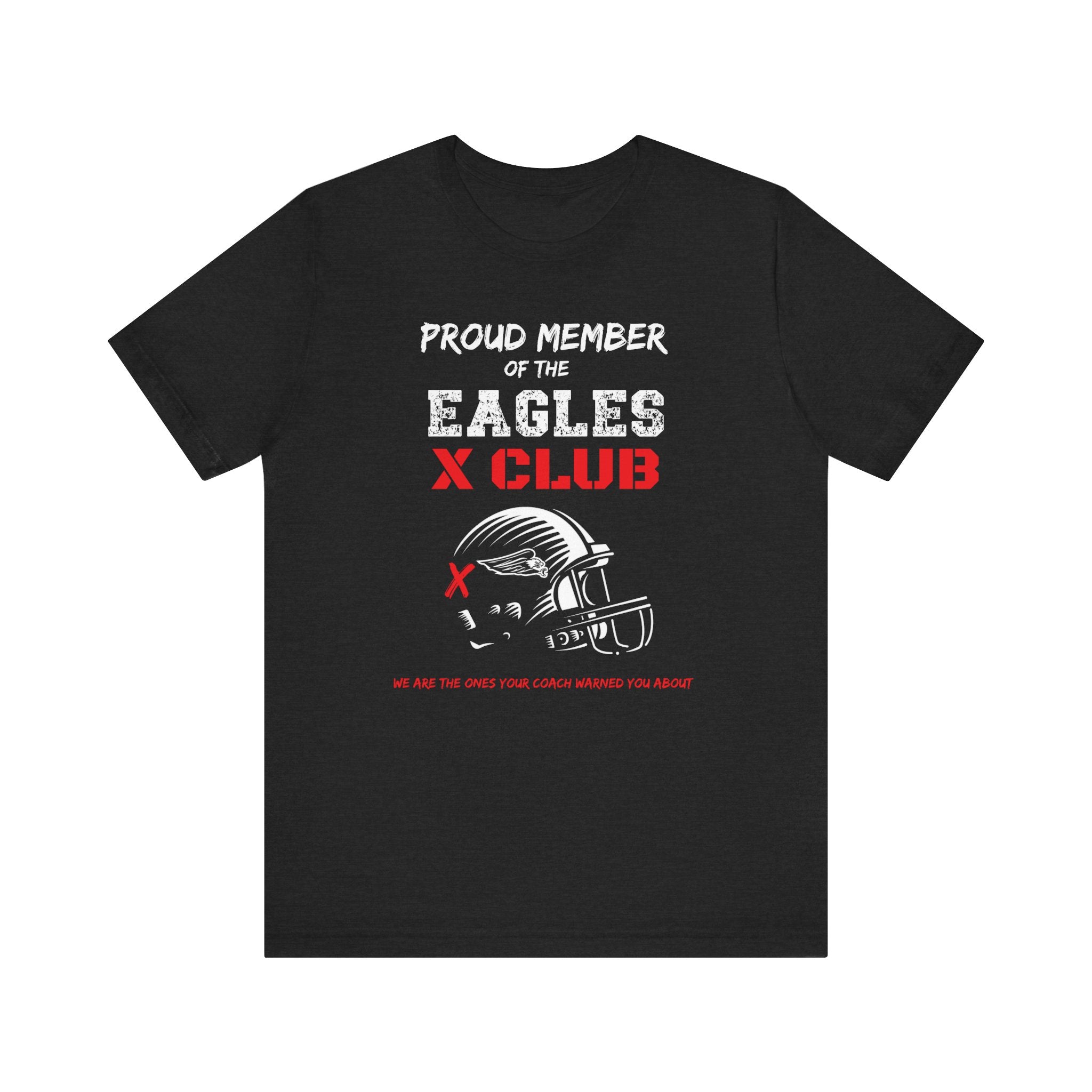 Adult Unisex Eagles Red X Club Graphic Short Sleeve Soft Tee