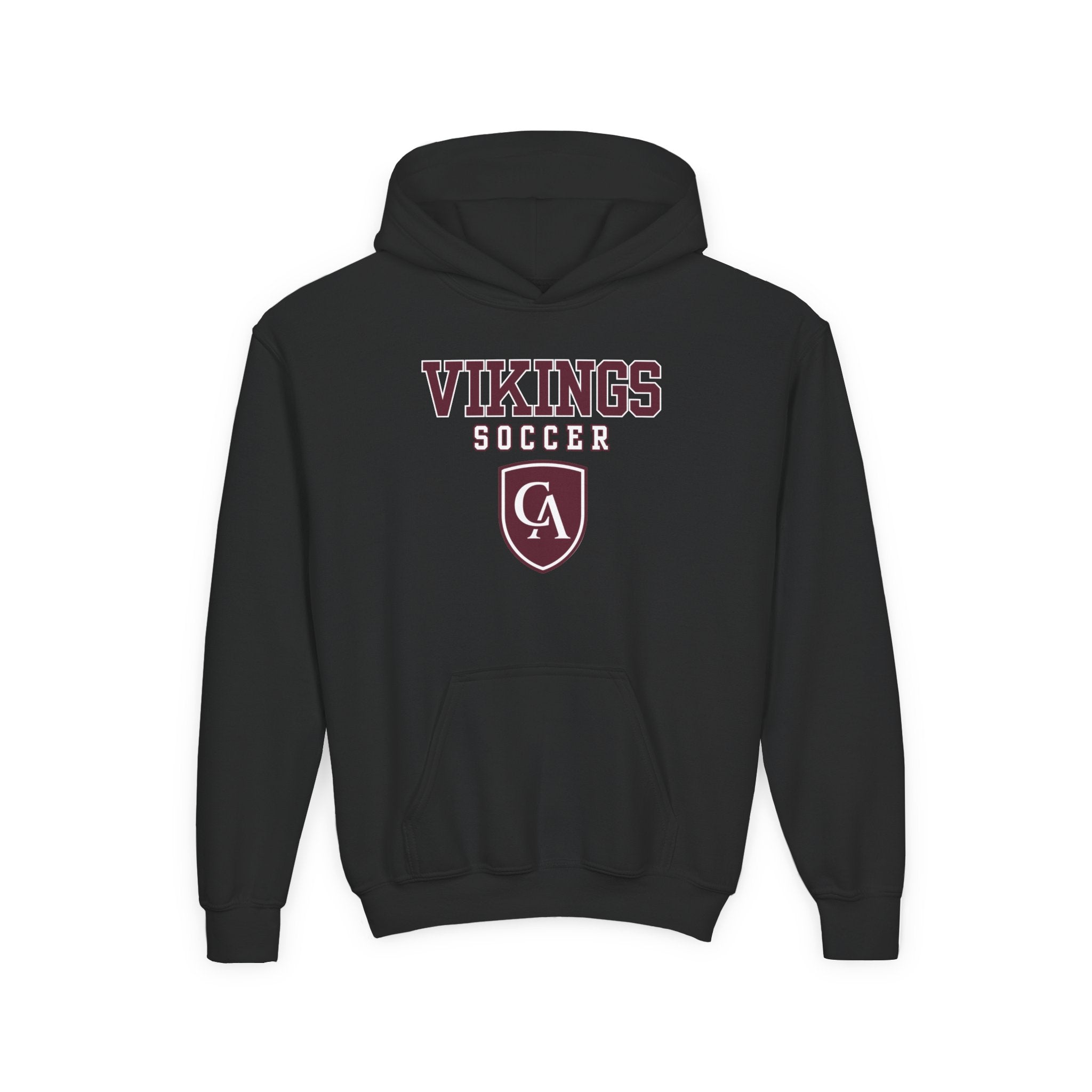 Youth Columbus Academy Vikings Soccer Graphic Gildan Heavy Blend Hoodie
