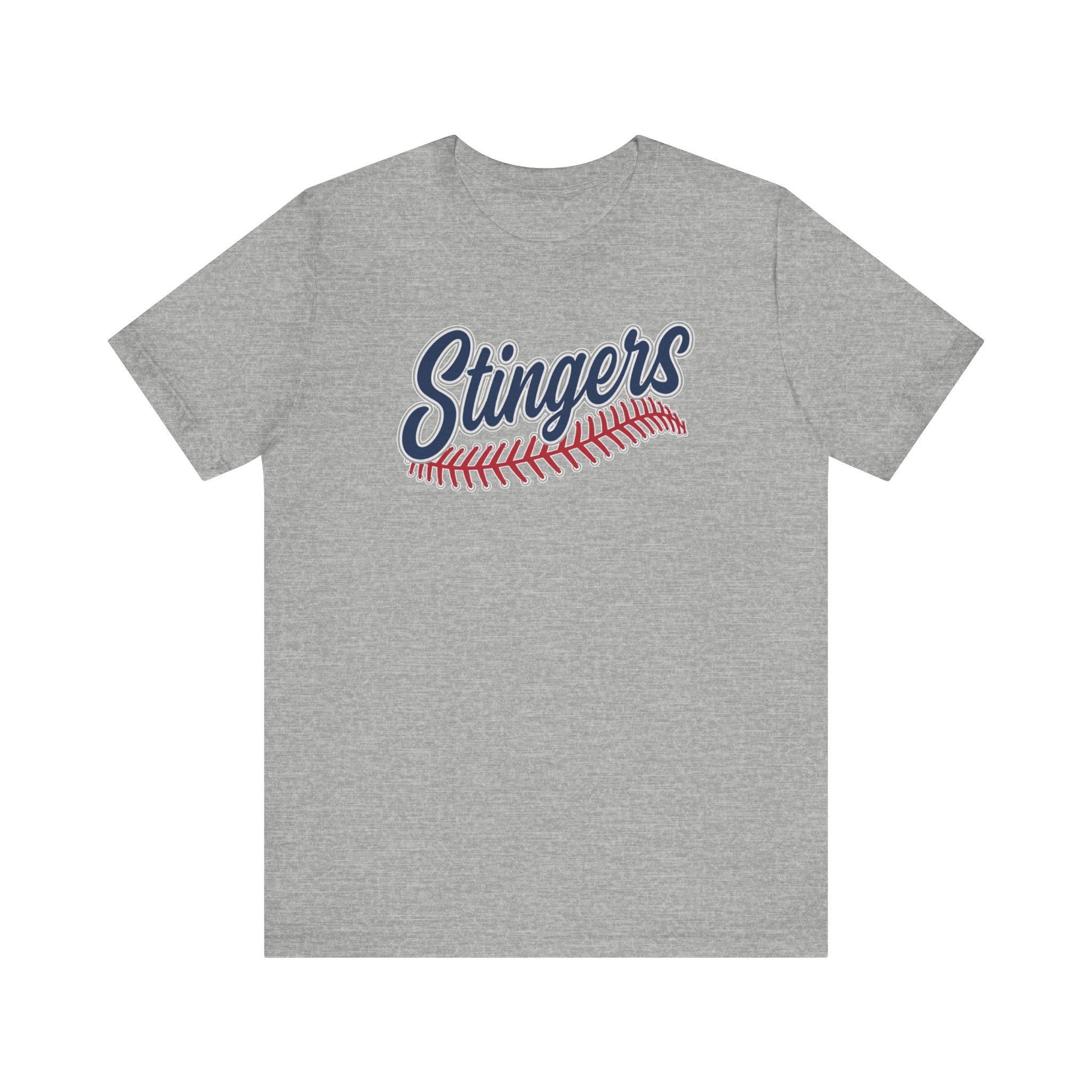 Adult Unisex Stingers Softball Stitches Graphic Short Sleeve Bella + Canvas Soft Tee