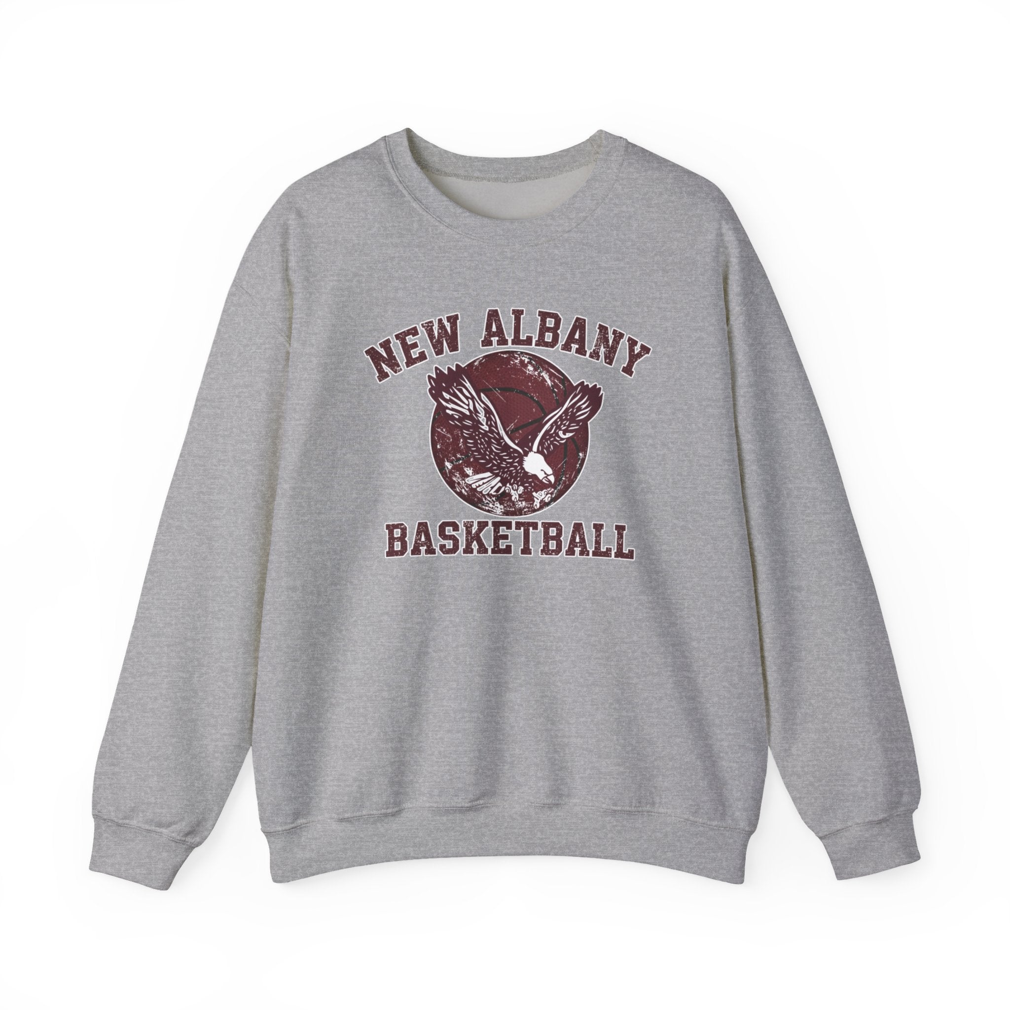 Adult Unisex New Albany Eagles Basketball Vintage Victory Graphic Sweatshirt