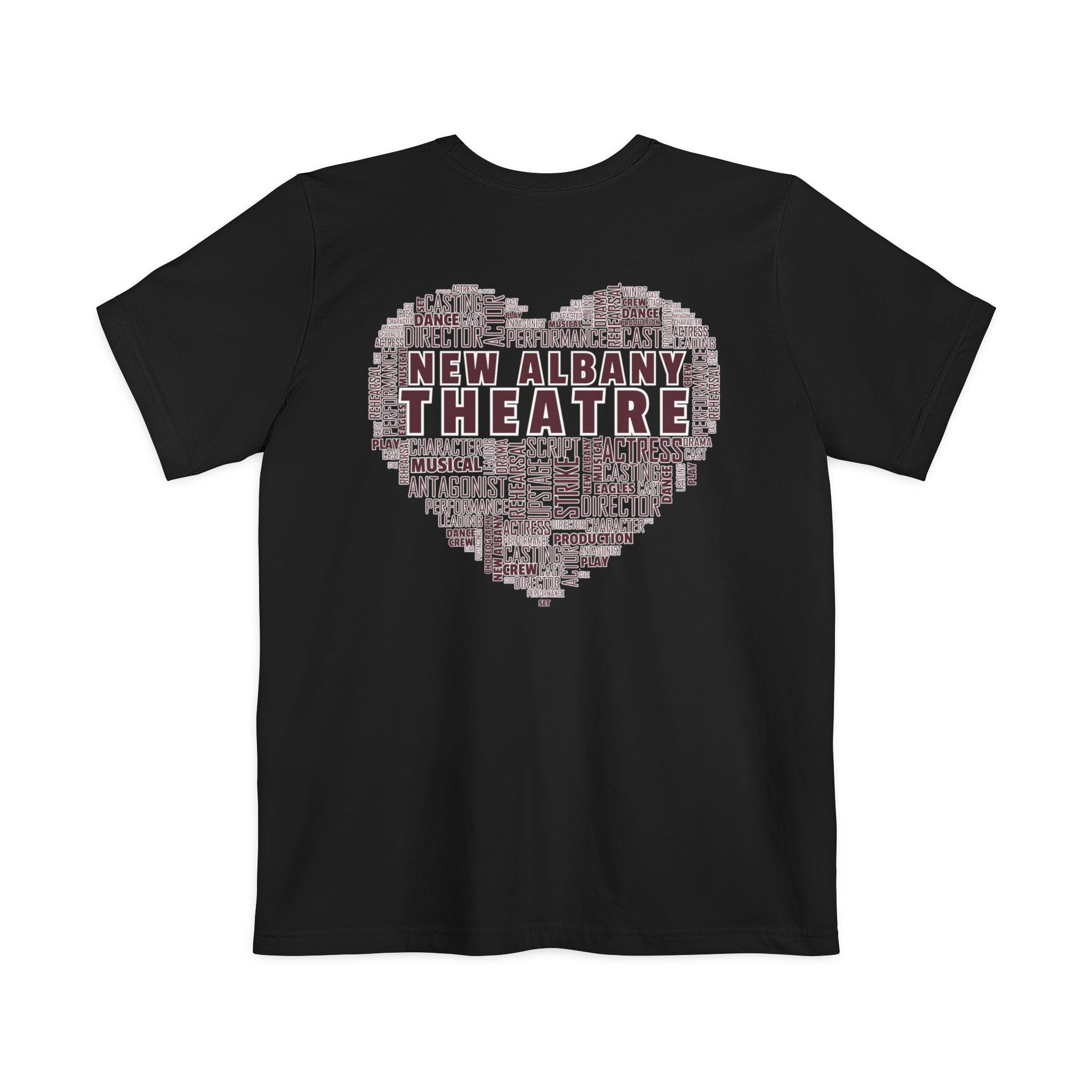 Adult Unisex New Albany Theatre Heart Graphic Pocket T-shirt