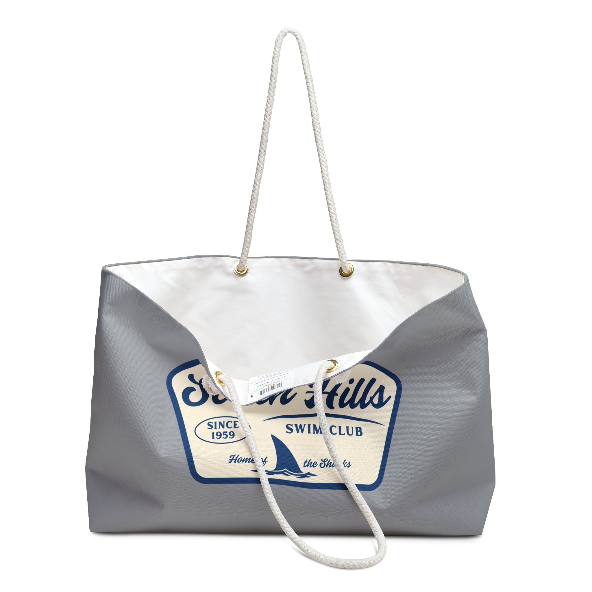 South Hills Swim Club Home of the Sharks Graphic Large Summer Tote