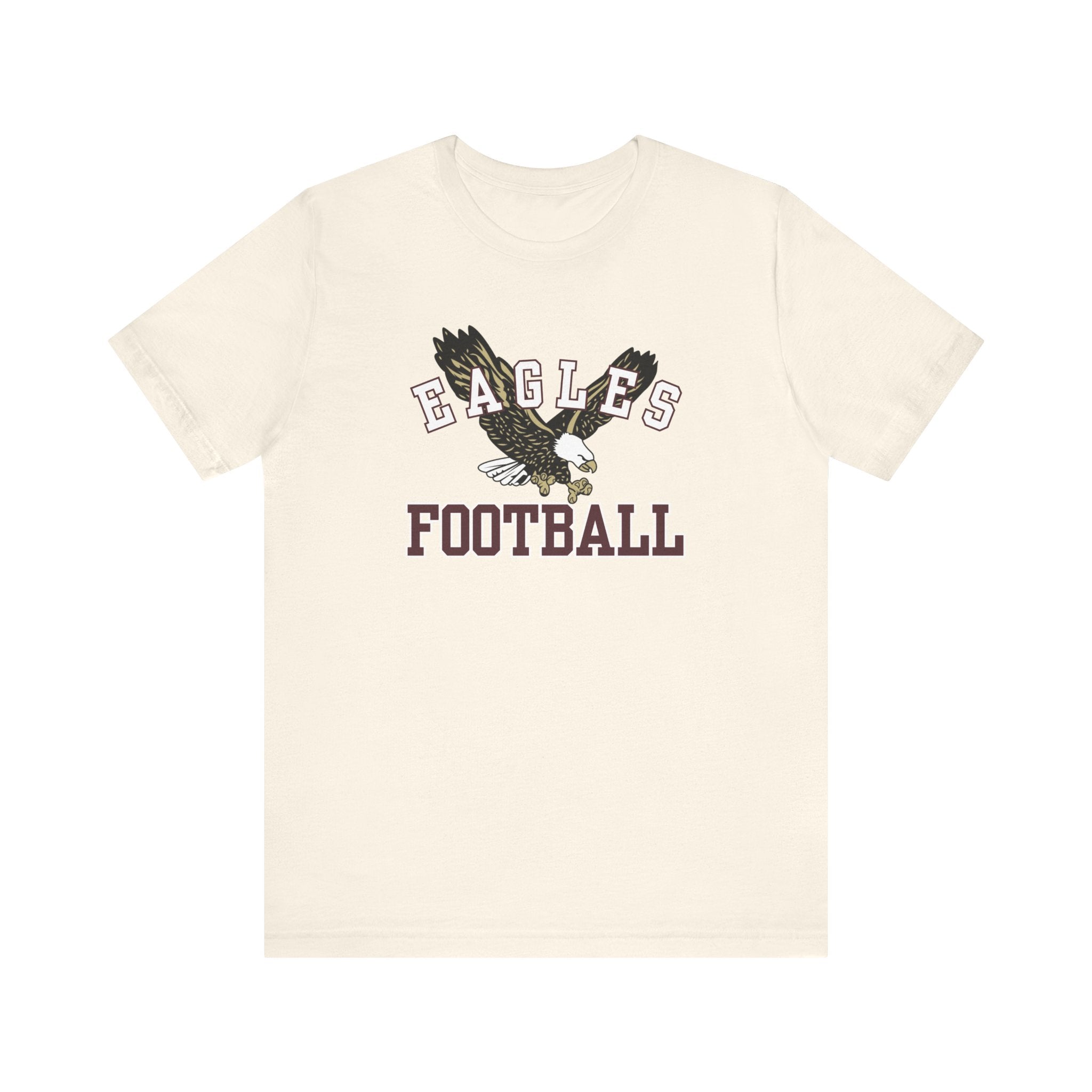 Adult Unisex Flying Football Eagle Graphic Short Sleeve Soft Tee