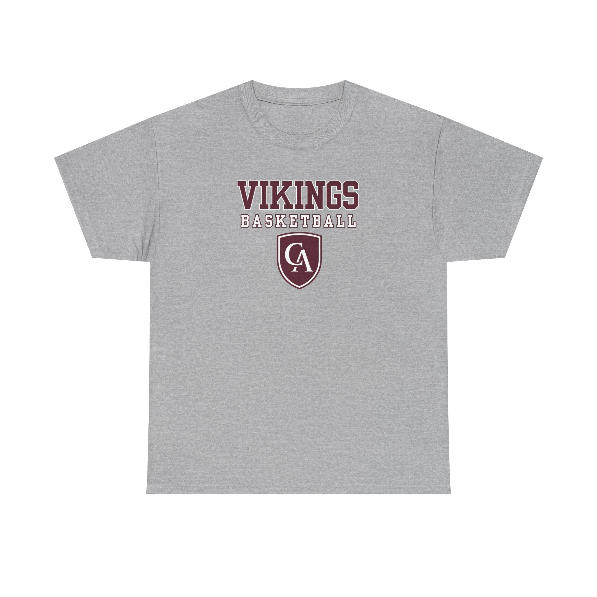 Adult Unisex Columbus Academy Vikings Basketball Graphic Short Sleeve Gildan Heavy Tee