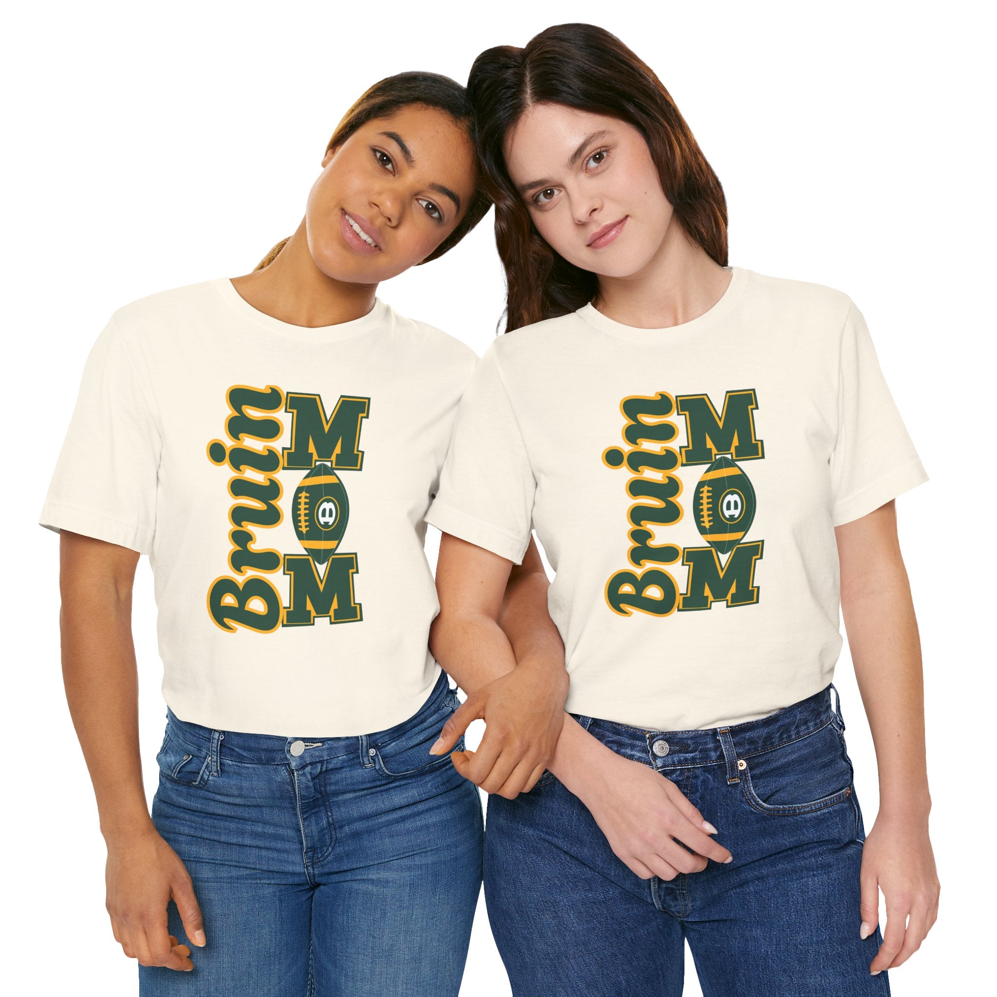 Adult Unisex Bruin Football Mom Graphic Short Sleeve Soft Tee