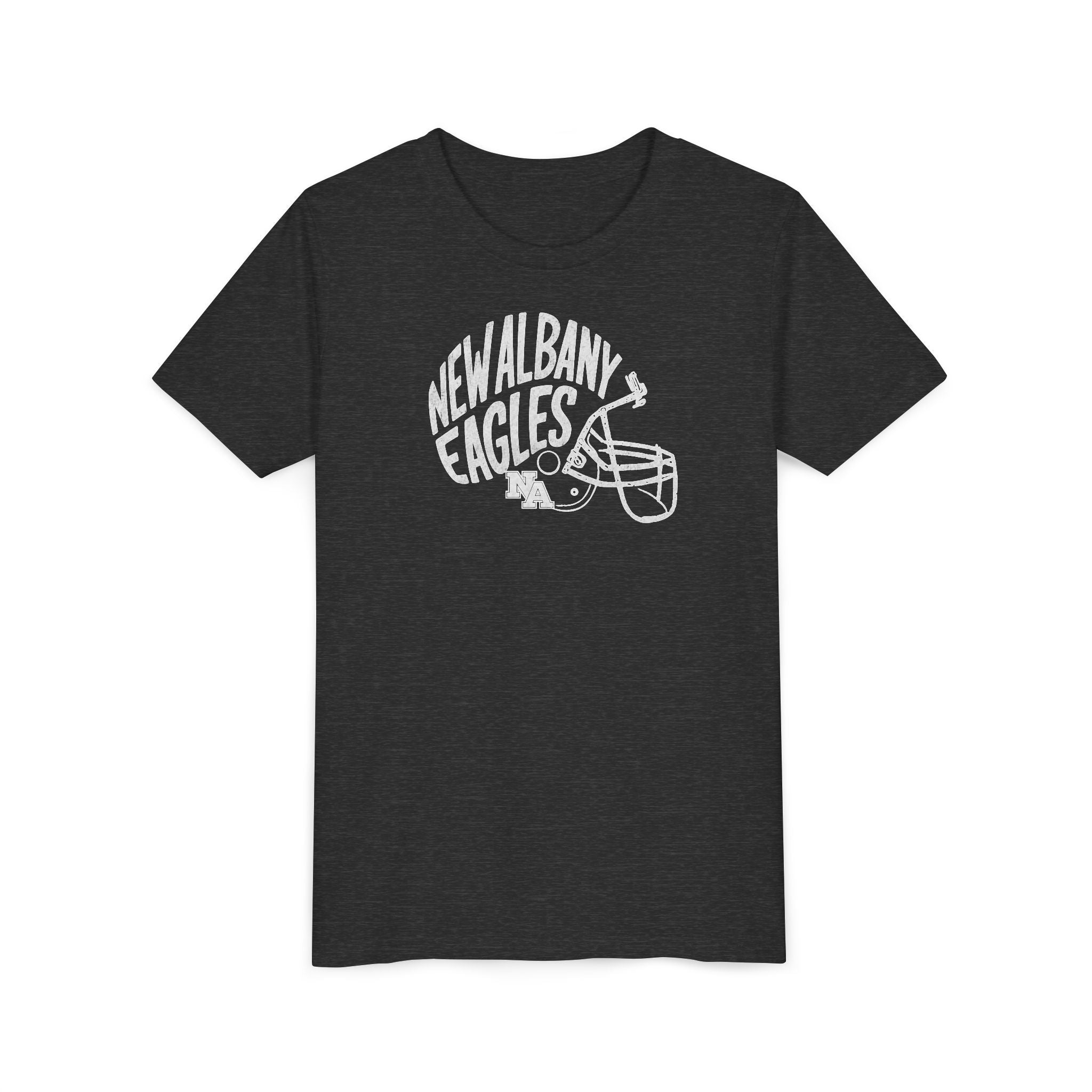 Youth New Albany Vintage Vibes Football Helmet Graphic Short Sleeve Bella + Canvas Soft Tee
