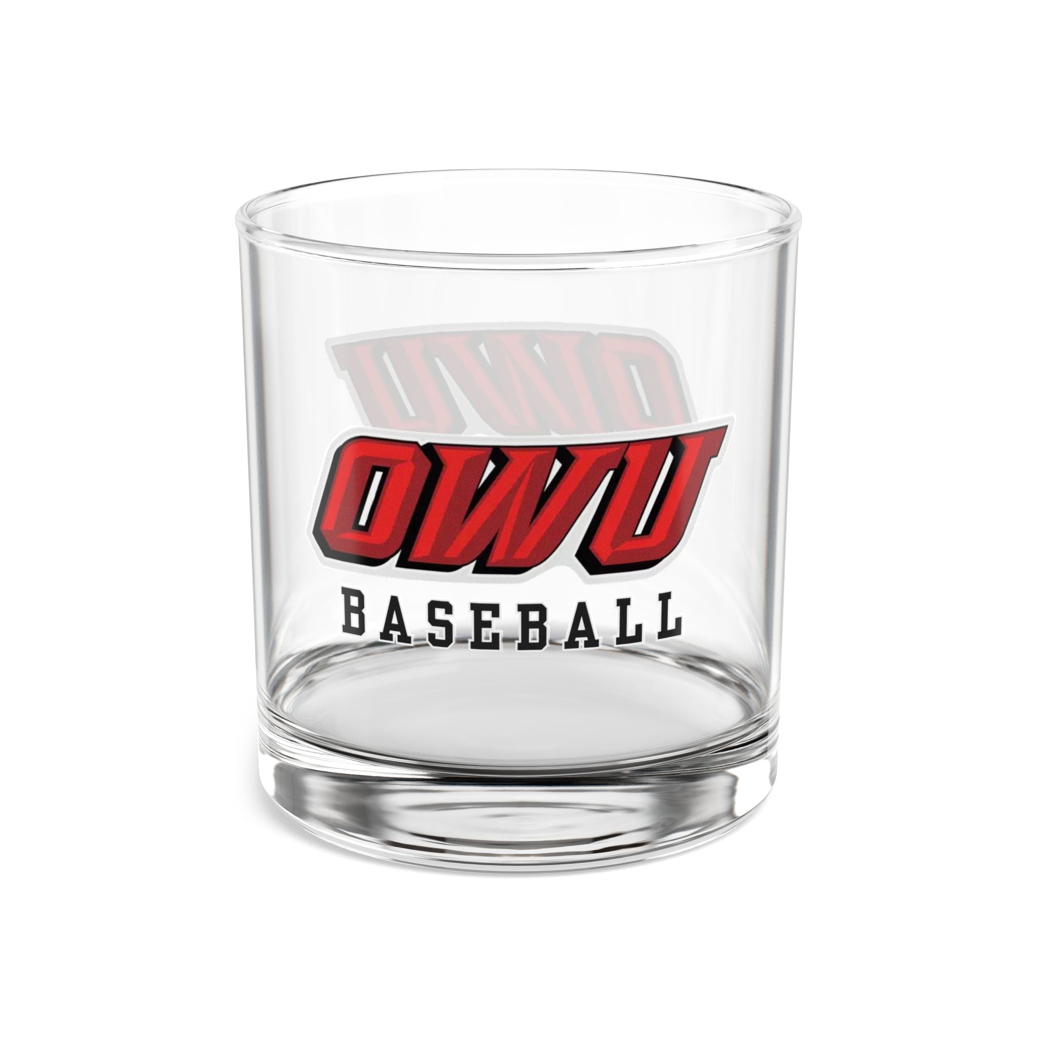 OWU Bishops Baseball Graphic Rocks Glass