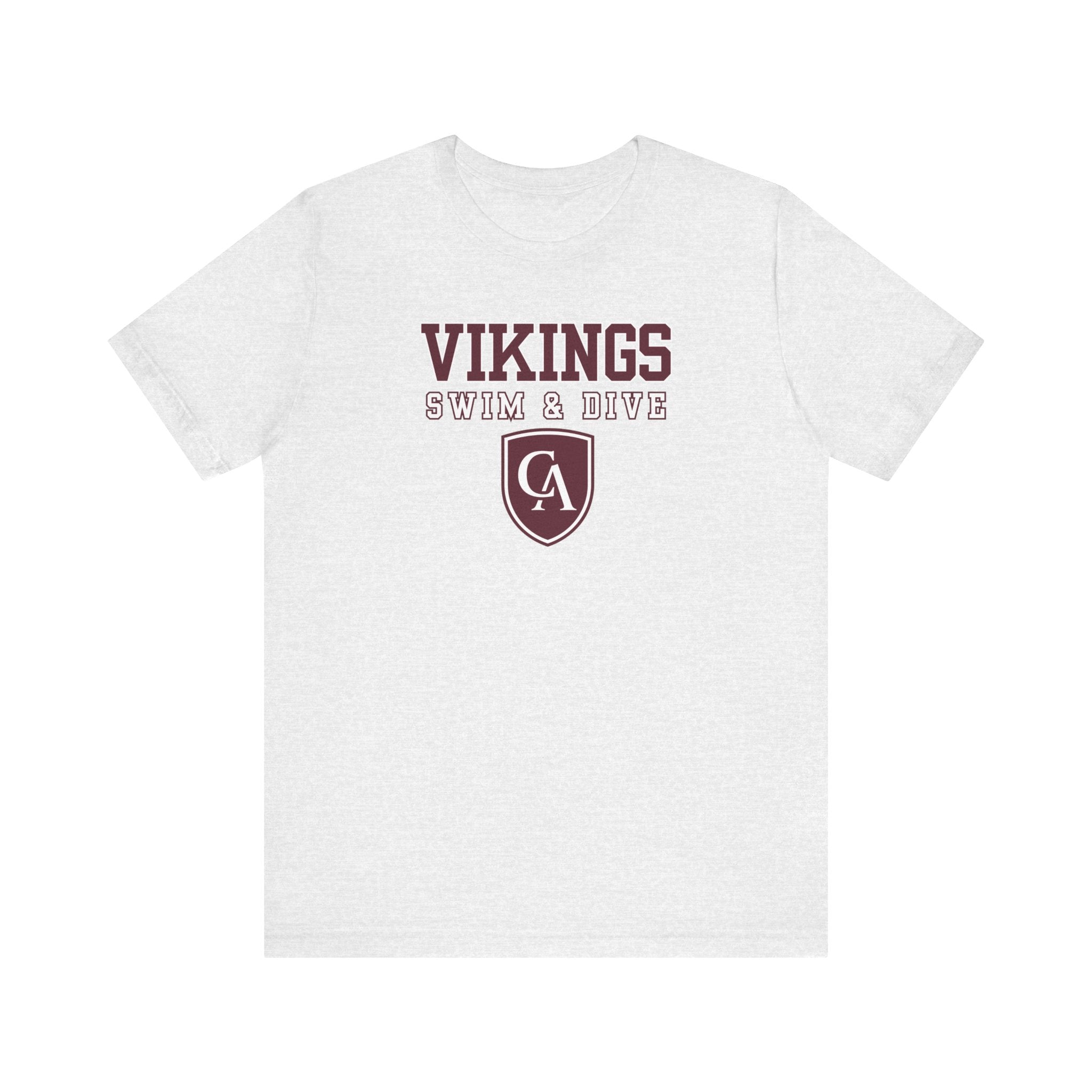 Adult Unisex Columbus Academy Vikings Swim & Dive Graphic Short Sleeve Bella + Canvas Soft Tee