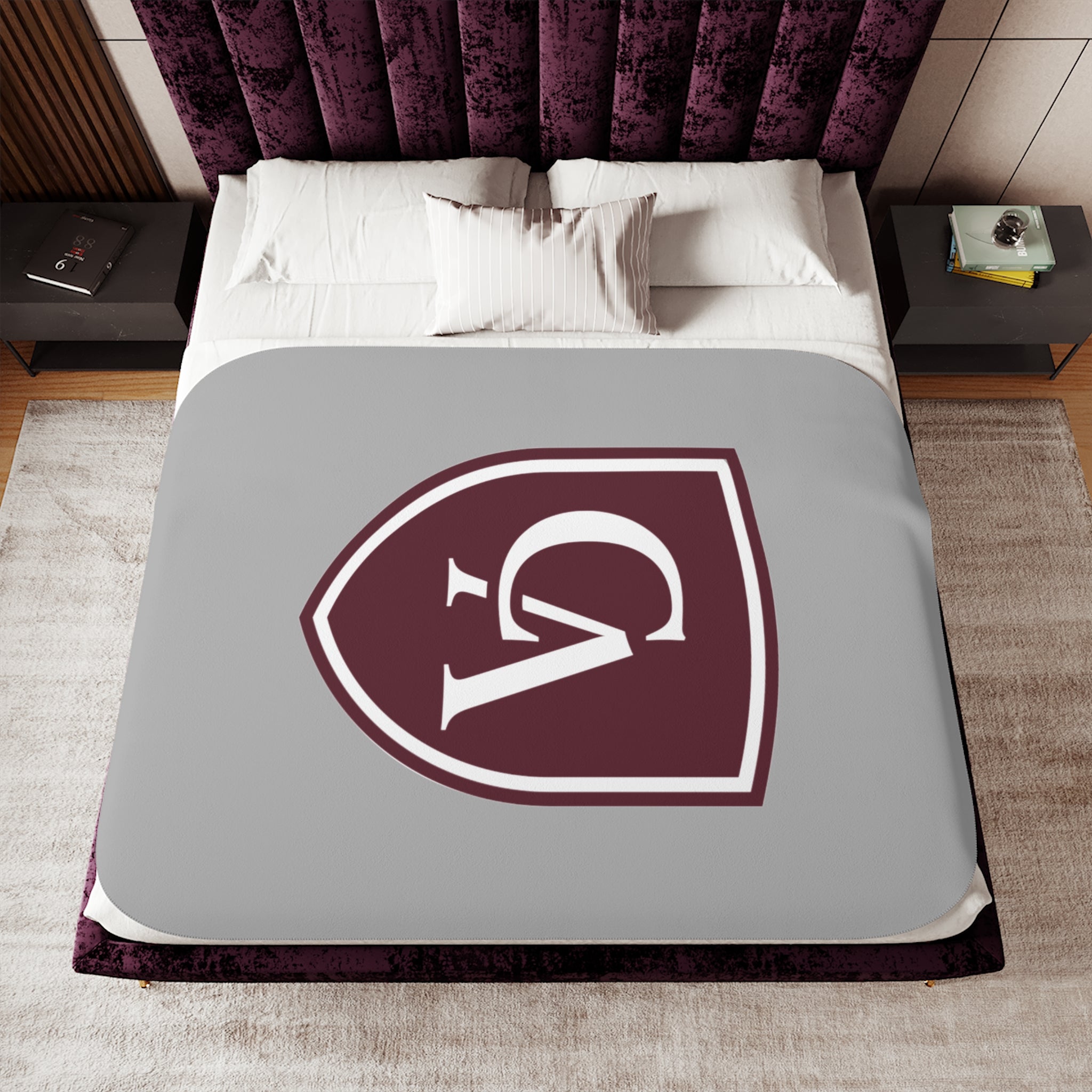 Columbus Academy Graphic So-Soft Sherpa Blanket