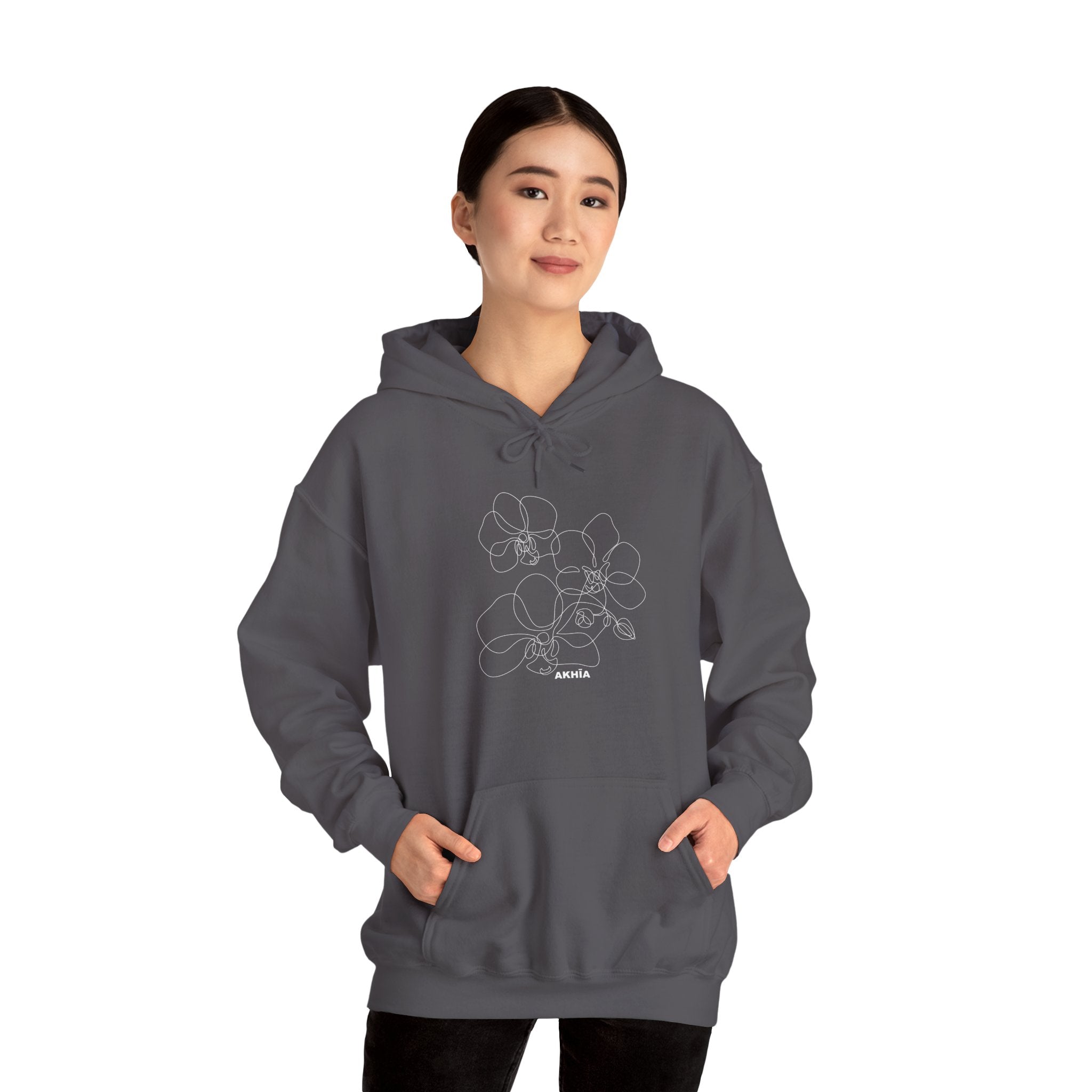 Adult Unisex Orchid Graphic Hoodie - Akhia