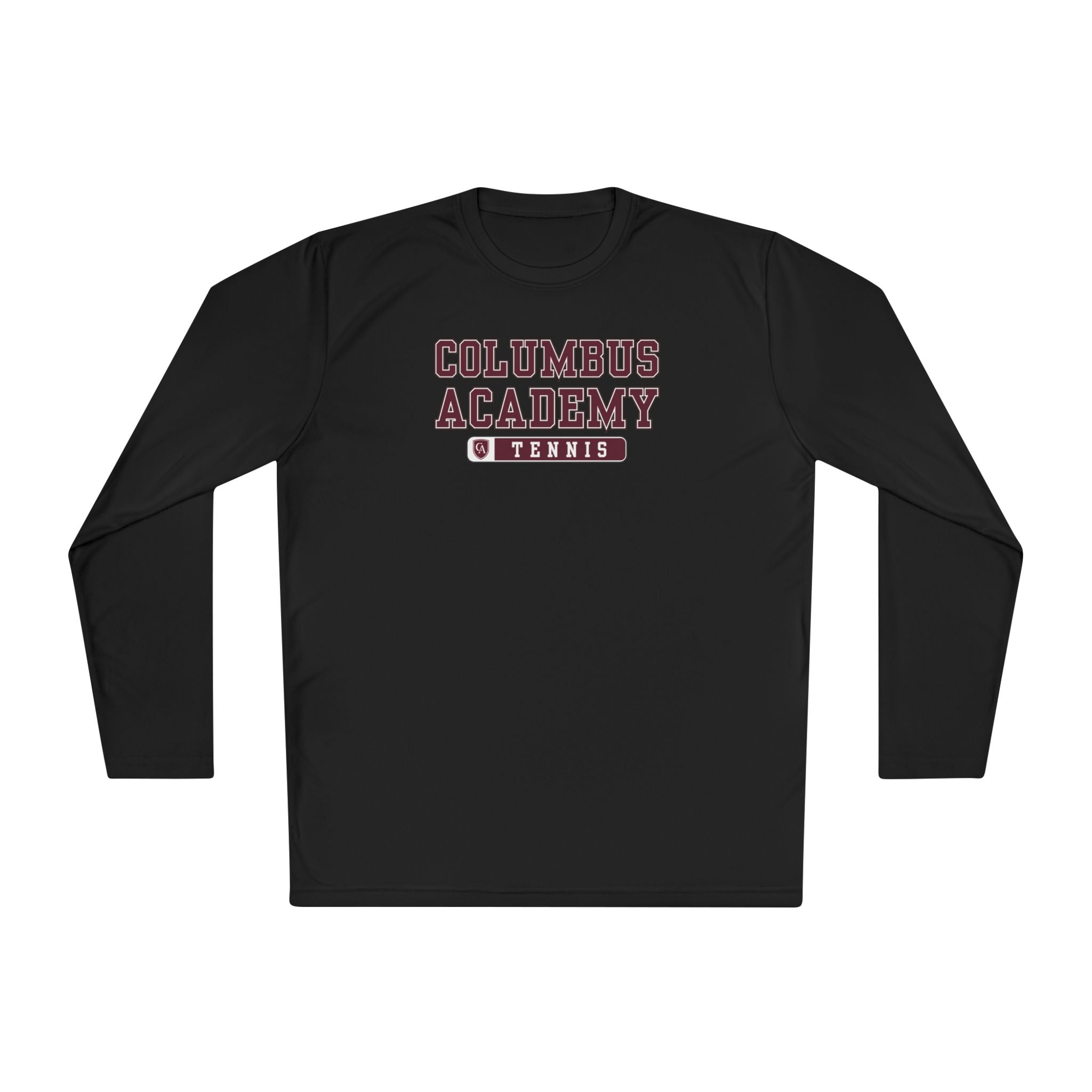 Adult Unisex Columbus Academy Tennis Graphic Sport-Tek Competitor Performance Long Sleeve Tee