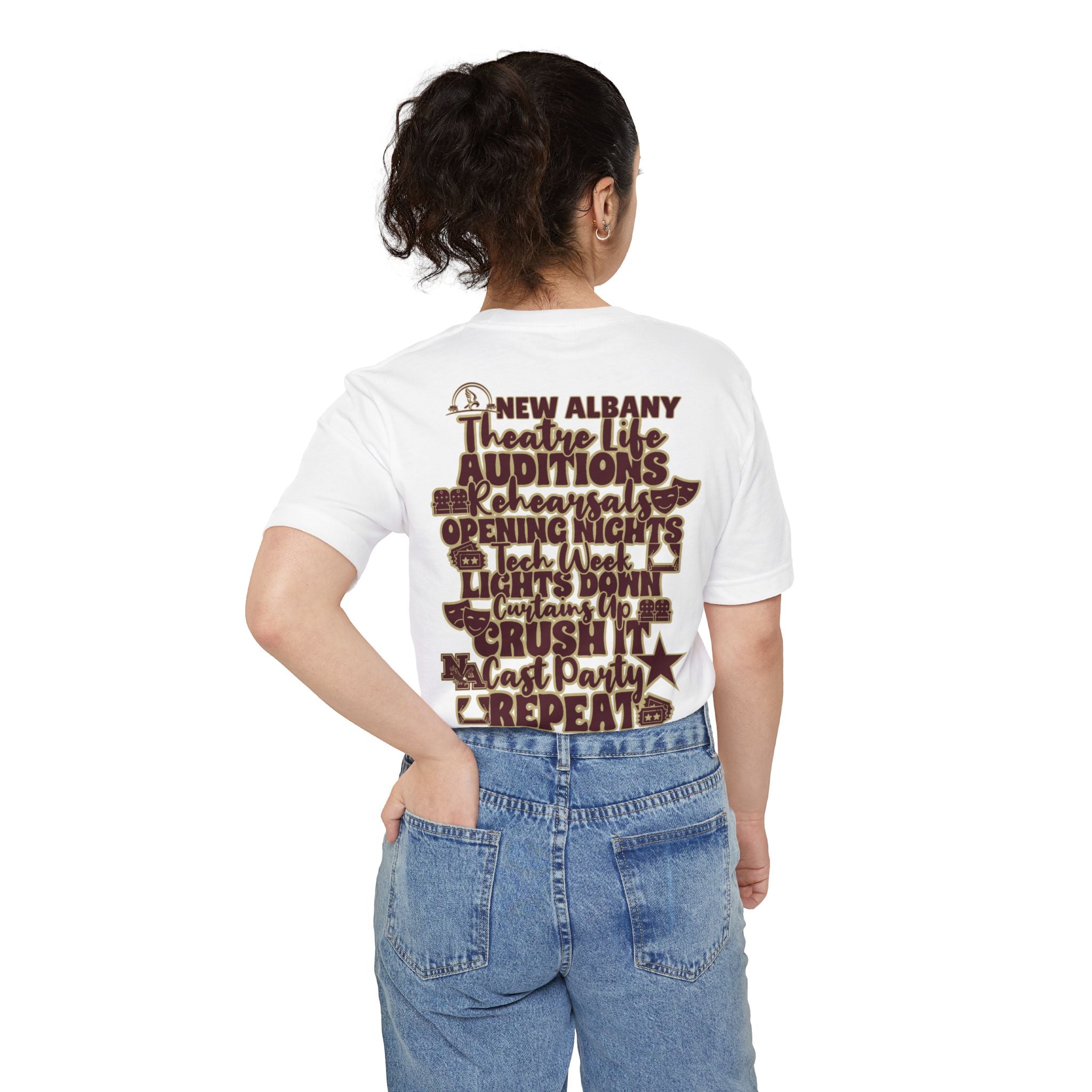 Adult Unisex New Albany Theatre Cast & Crew Graphic Pocket T-shirt
