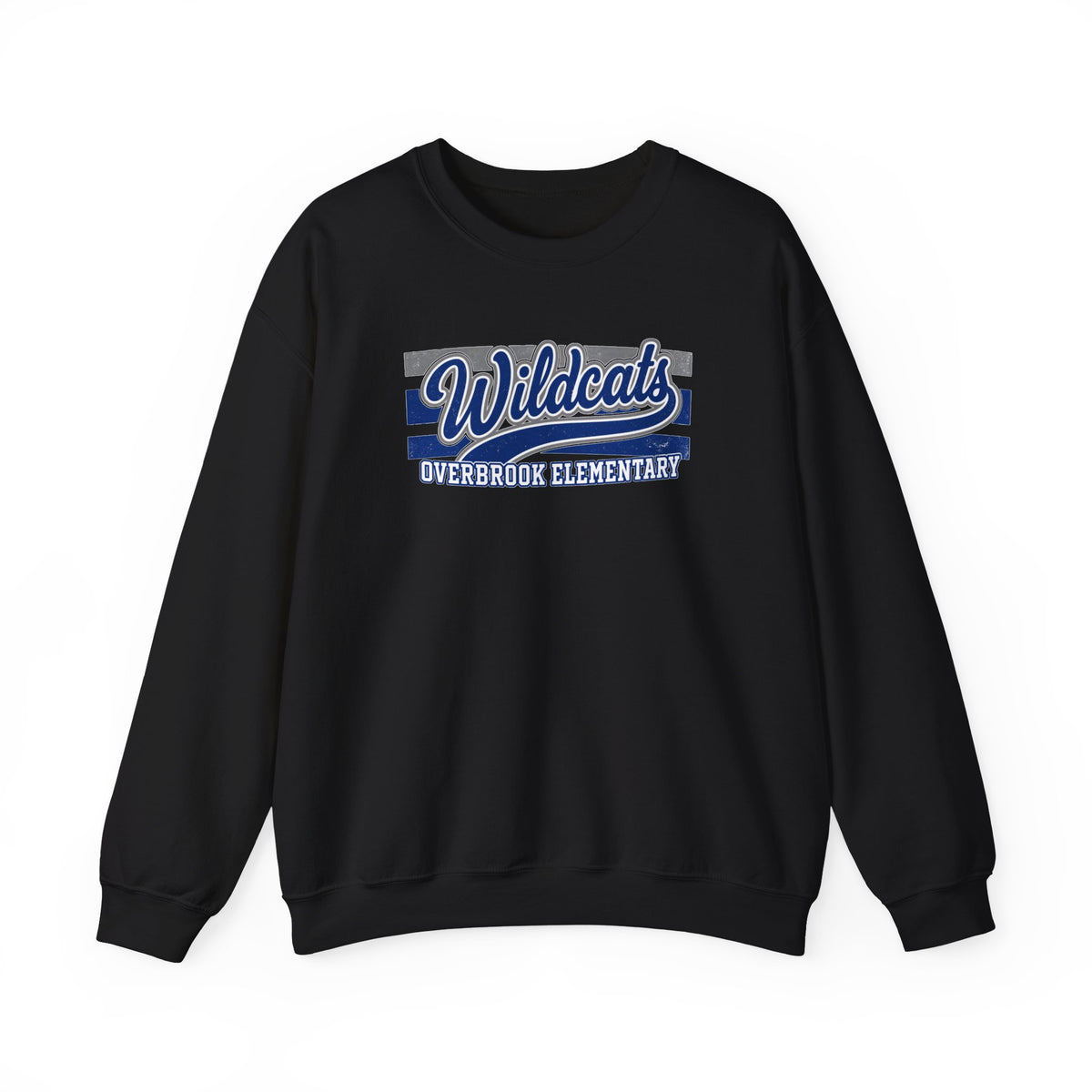 Adult Unisex Overbrook Elementary Wildcats Vintage Distressed Spirit Graphic Sweatshirt
