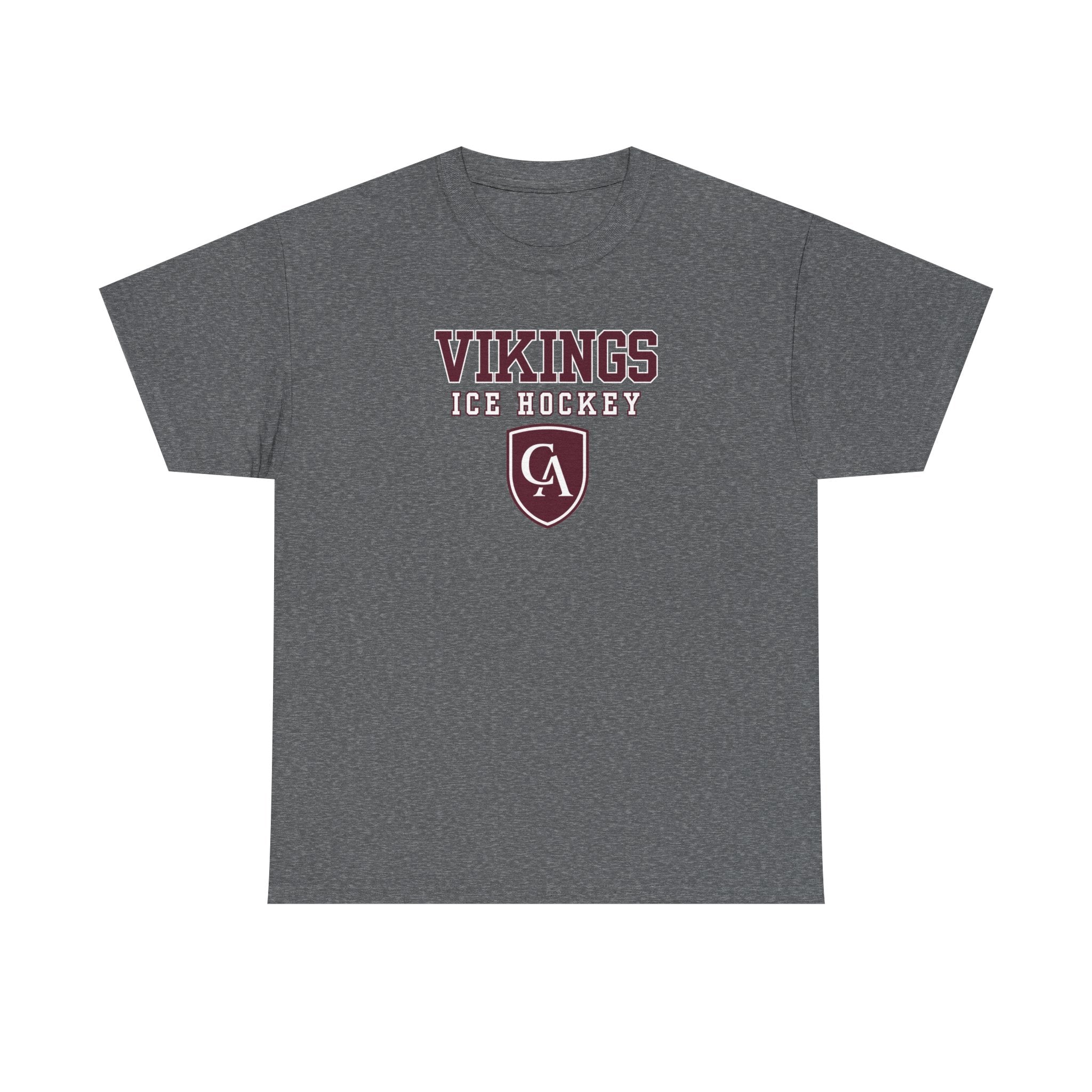 Adult Unisex Columbus Academy Vikings Ice Hockey Graphic Short Sleeve Gildan Heavy Tee