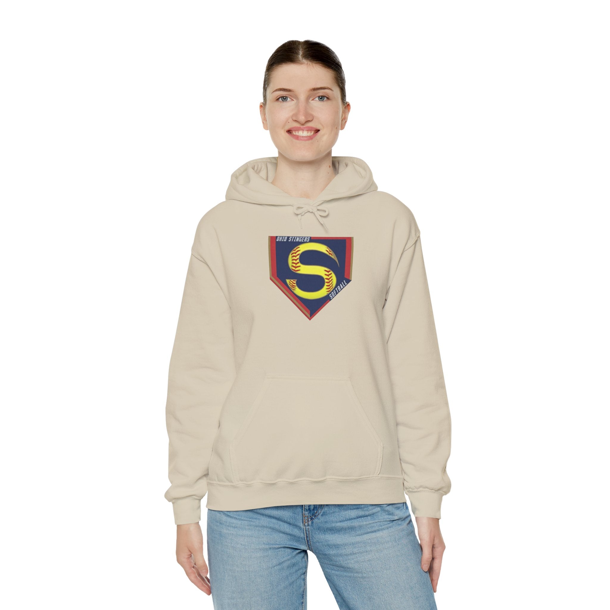 Adult Unisex Stingers Softball Logo Graphic Hoodie
