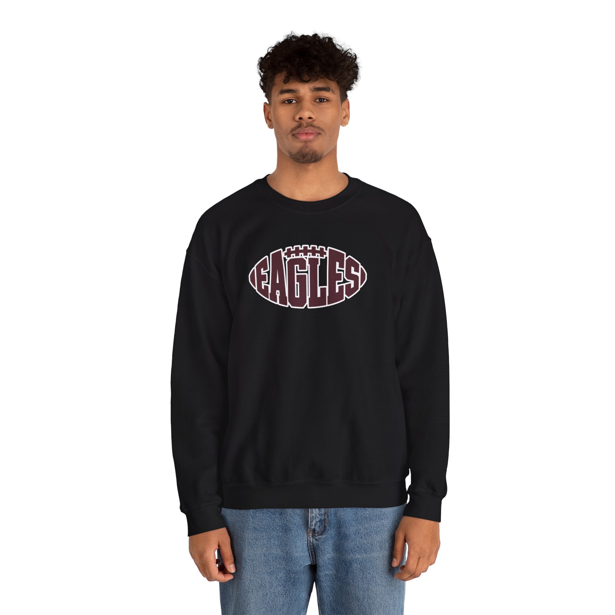 Adult Unisex New Albany Football Eagle Ball Graphic Sweatshirt