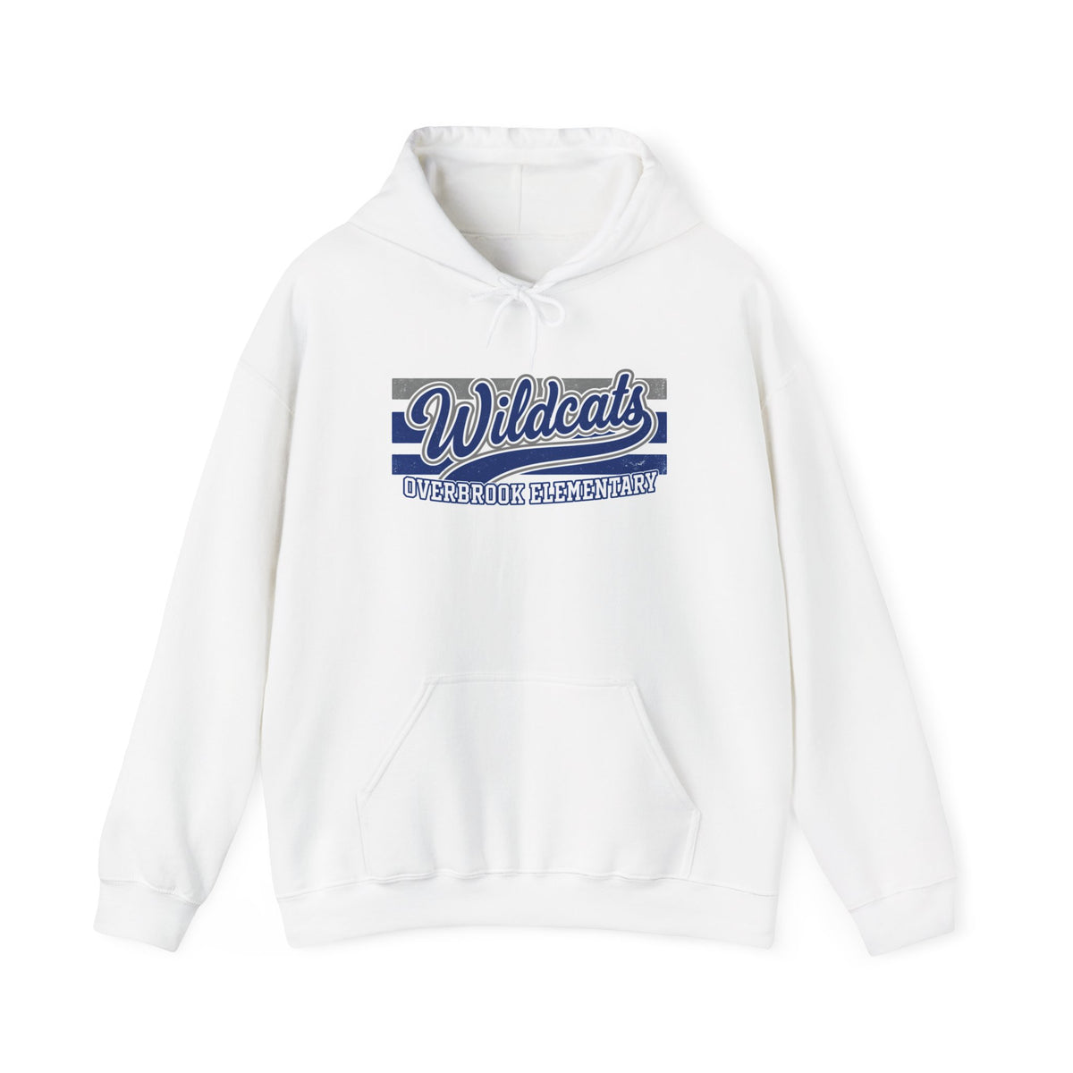 Adult Unisex Overbrook Elementary Wildcats Vintage Distressed Spirit Graphic Hoodie
