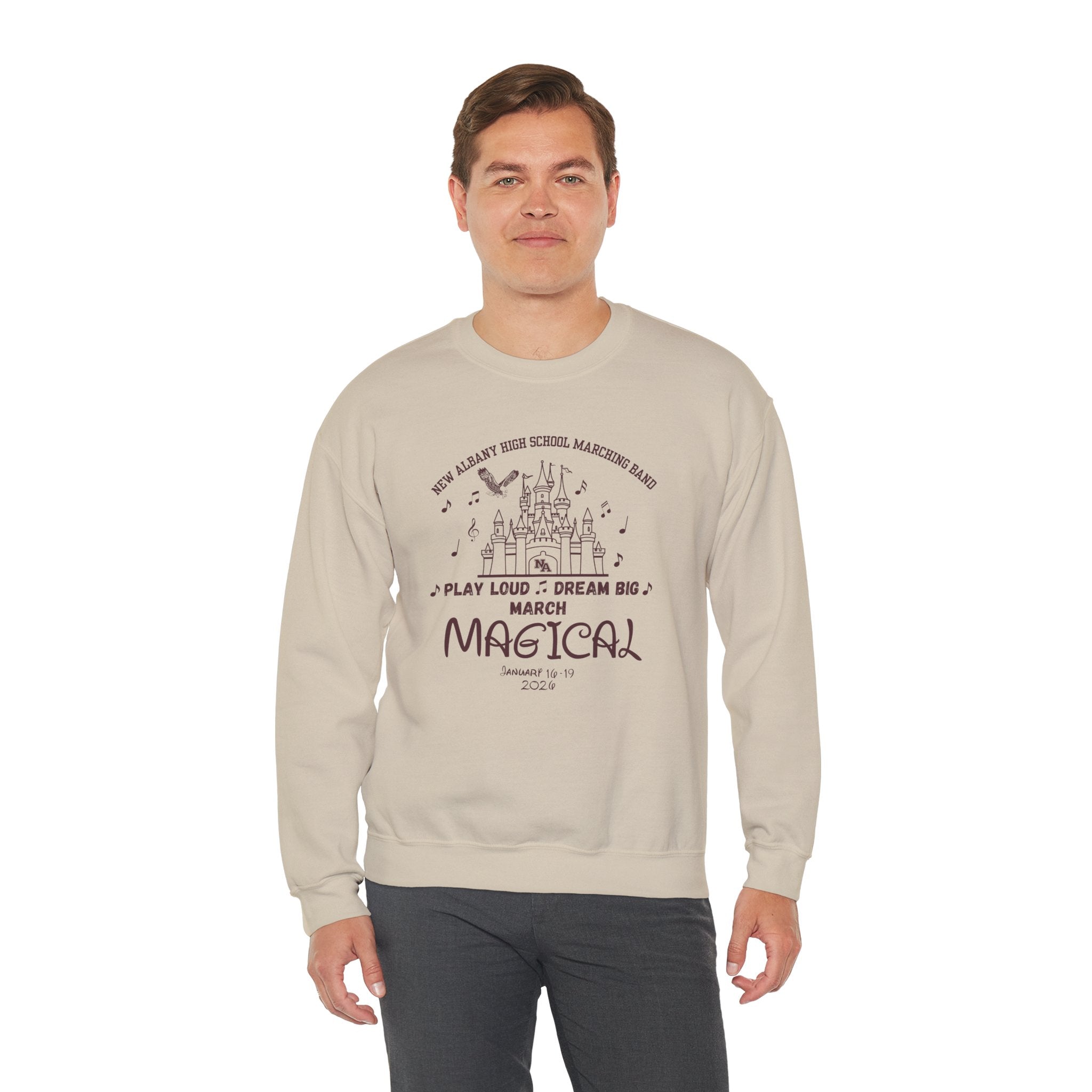 Adult Unisex NAHS Marching Band March Magical Graphic Sweatshirt