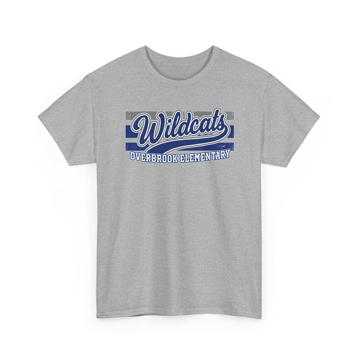Adult Unisex Overbrook Elementary Wildcats Vintage Distressed Spirit Graphic Gildan Classic Tee