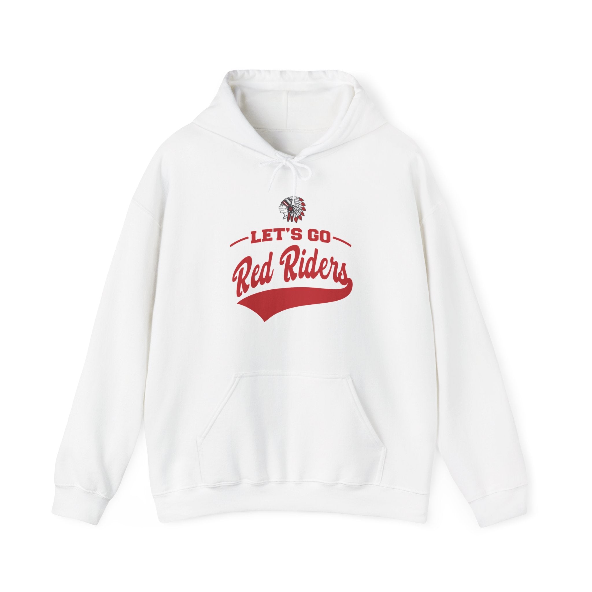 Adult Unisex Let's Go Red Riders Graphic Hoodie