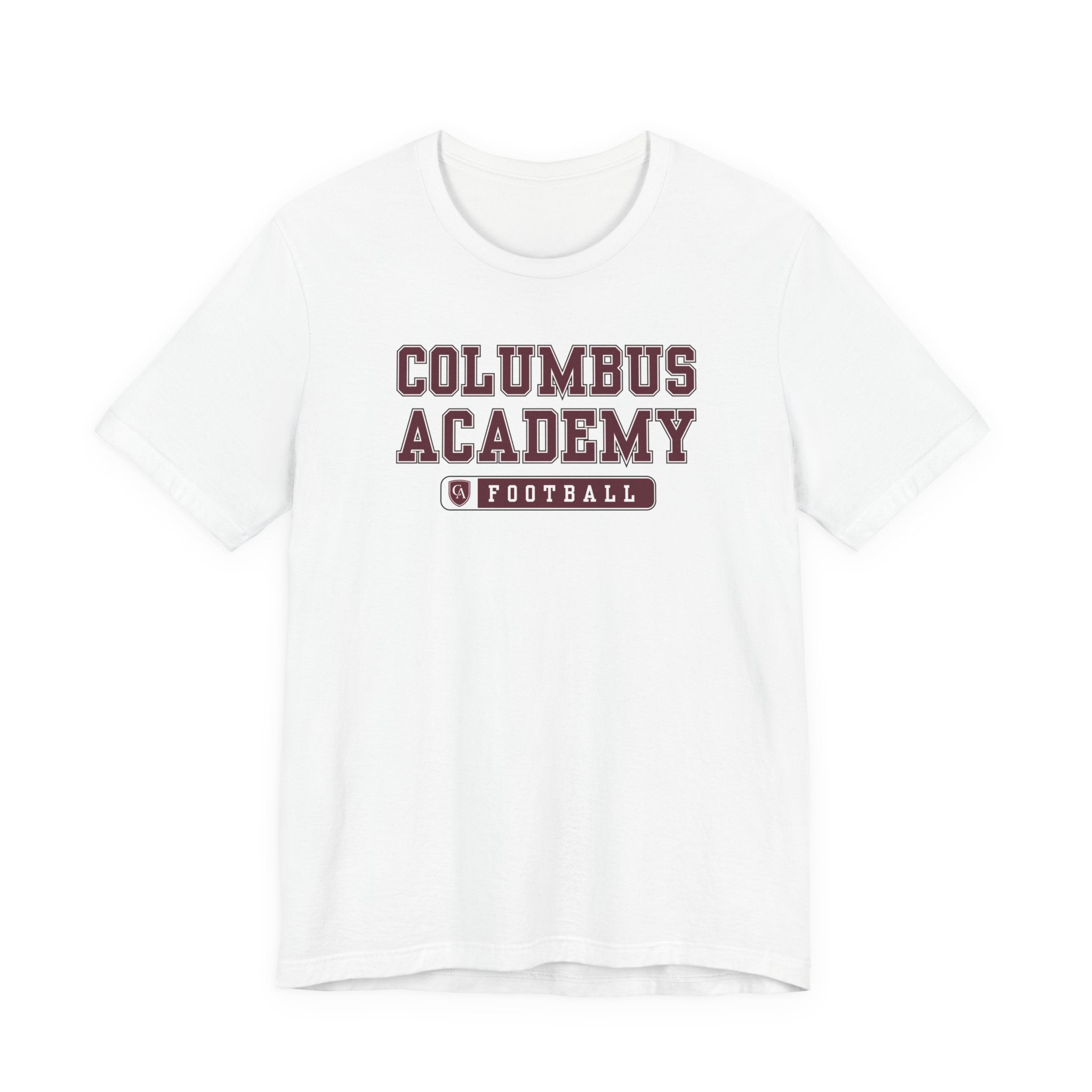 Adult Unisex Columbus Academy Football Graphic Short Sleeve Bella + Canvas Soft Tee
