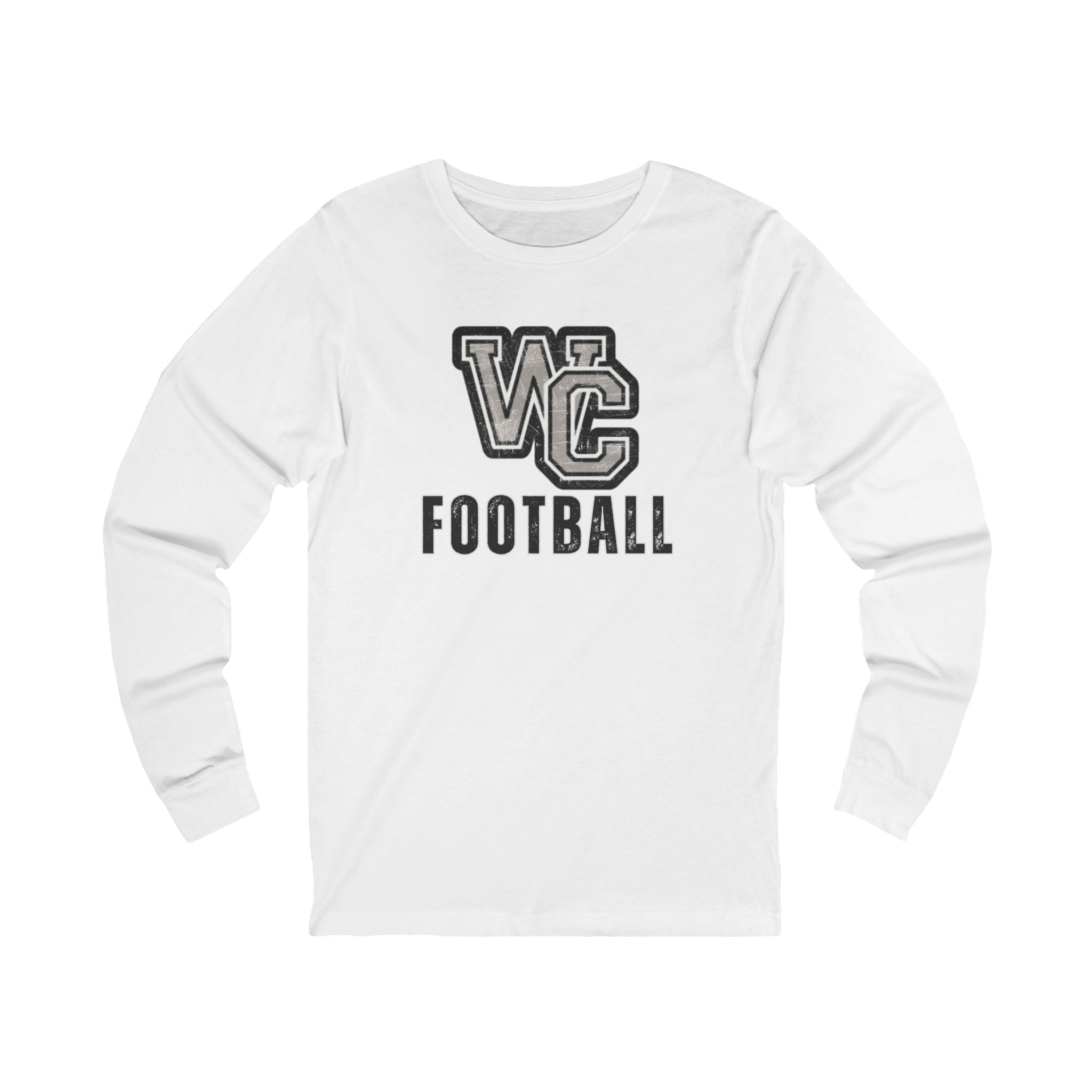 Adult Unisex Vintage Distressed Westerville Central Football Graphic Long Sleeve Soft Tee