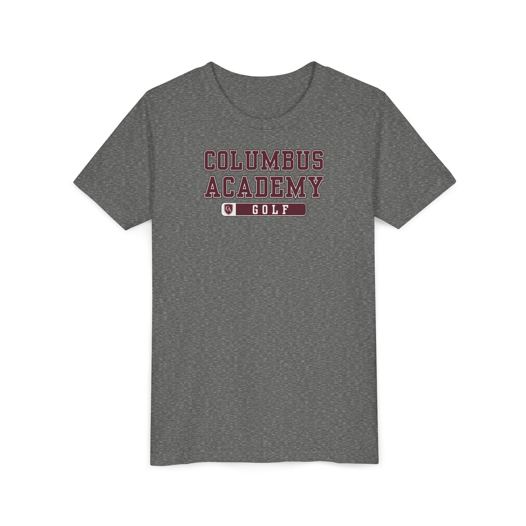 Youth Columbus Academy Golf Graphic Short Sleeve Bella + Canvas Soft Tee