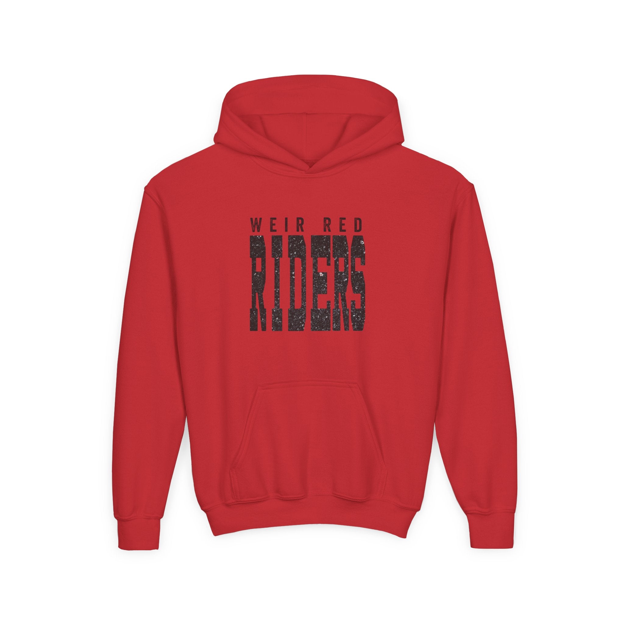 Youth Weir Red Riders Distressed Enlarged Graphic Hoodie