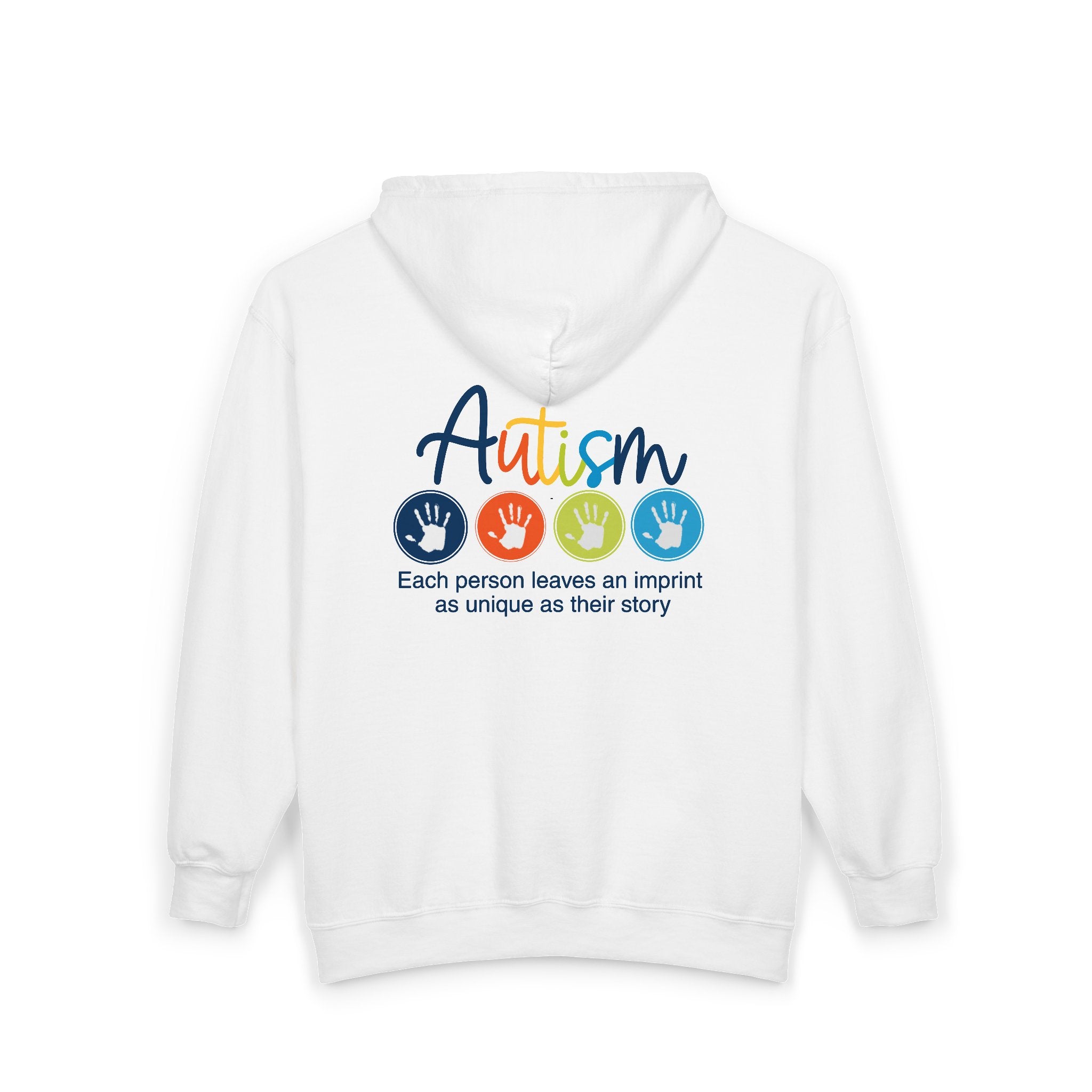 Adult Unisex Autism Imprint Graphic Full-Zip Sweatshirt