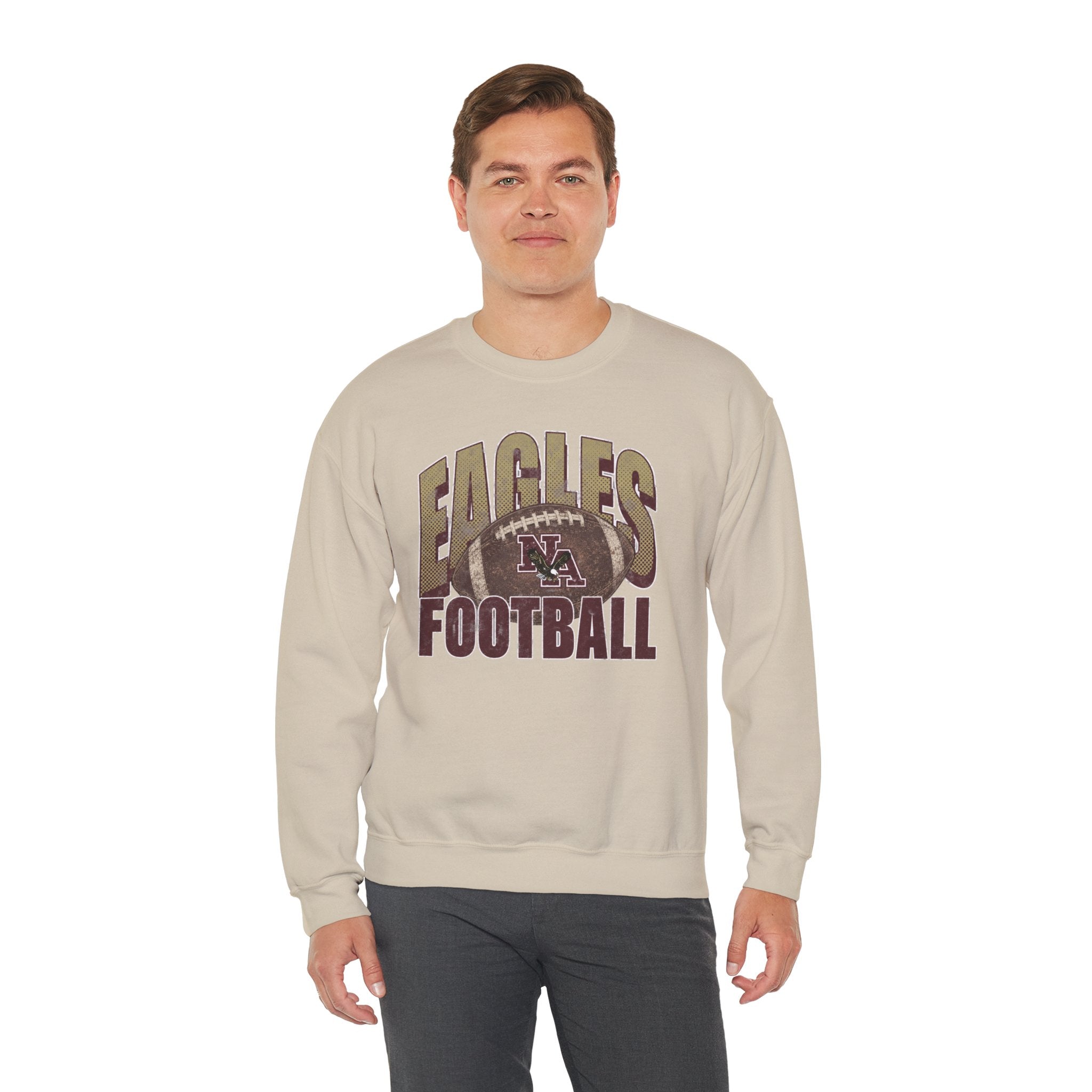 Adult Unisex New Albany First-Down Distressed Football Graphic Sweatshirt
