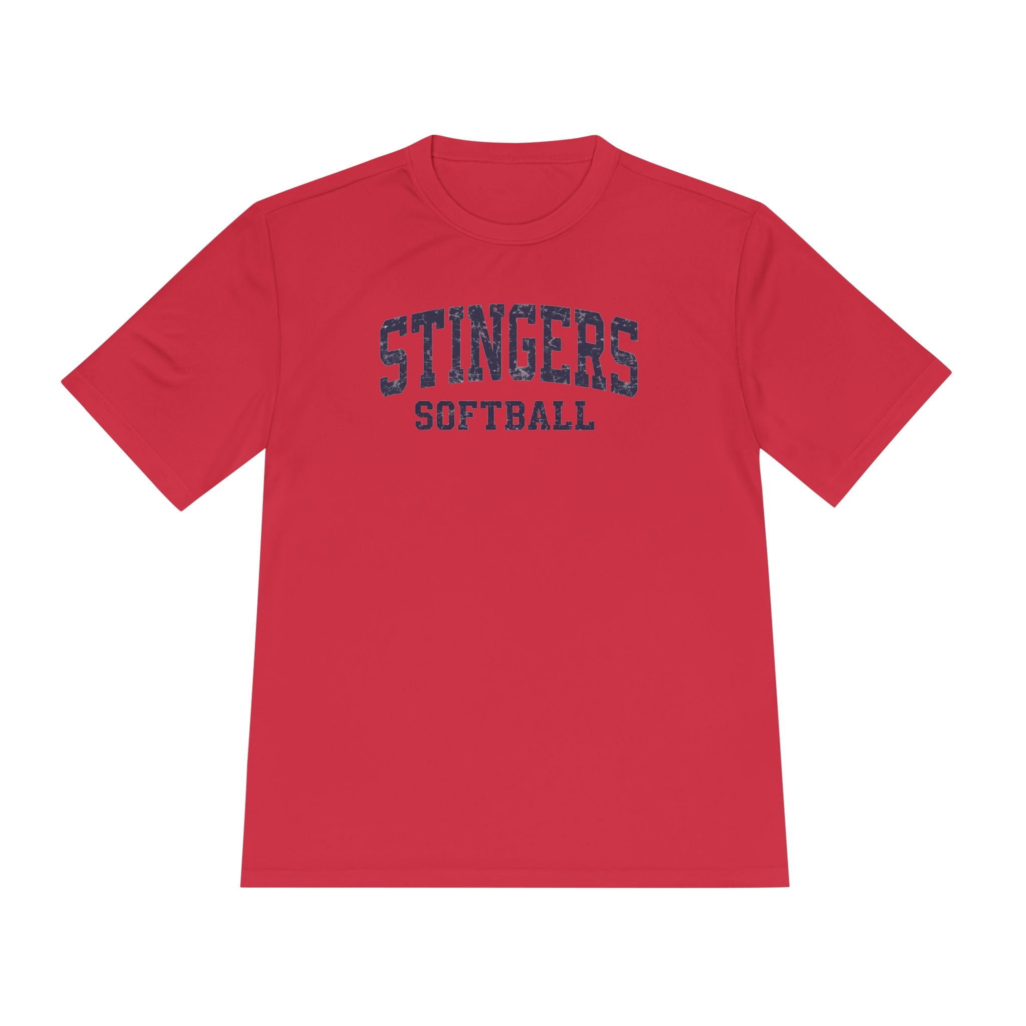 Adult Unisex Stingers Softball Vintage Distressed Graphic Sport-Tek Competitor Performance Tee