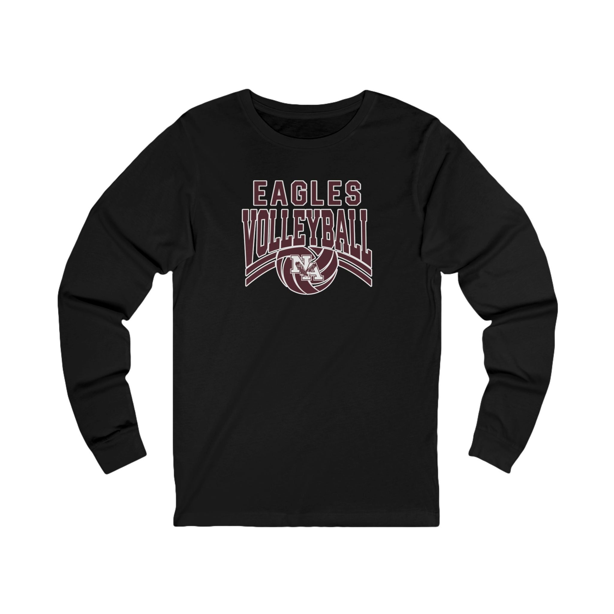Adult Unisex New Albany Volleyball Varsity Arch Graphic Long Sleeve Soft Tee