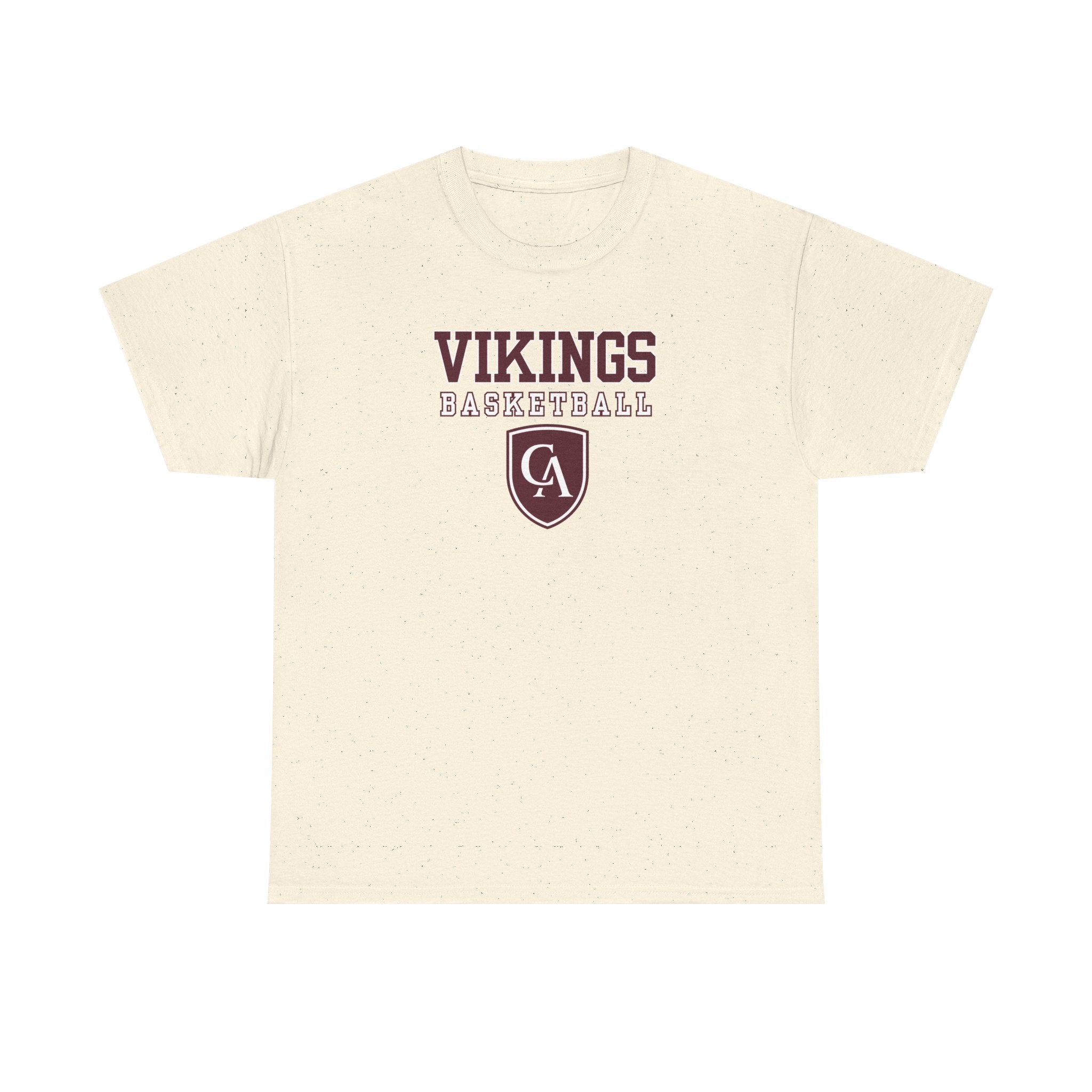 Adult Unisex Columbus Academy Vikings Basketball Graphic Short Sleeve Gildan Heavy Tee
