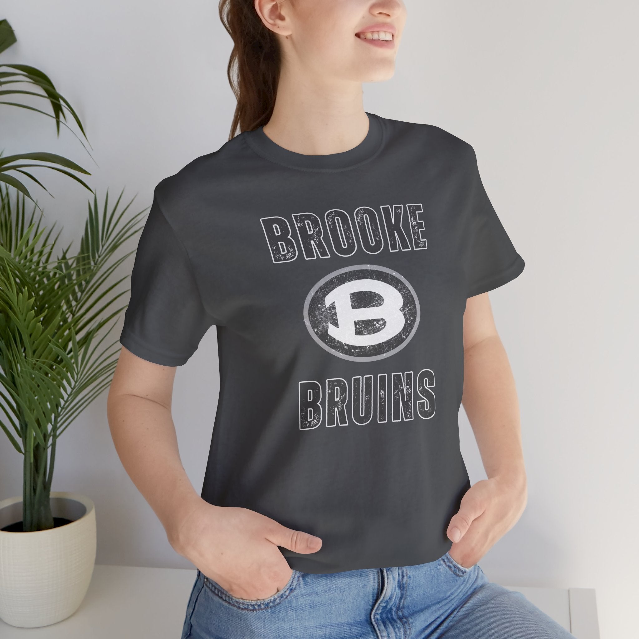 Adult Unisex Brooke Bruins Vintage Distressed Graphic Short Sleeve Soft Tee