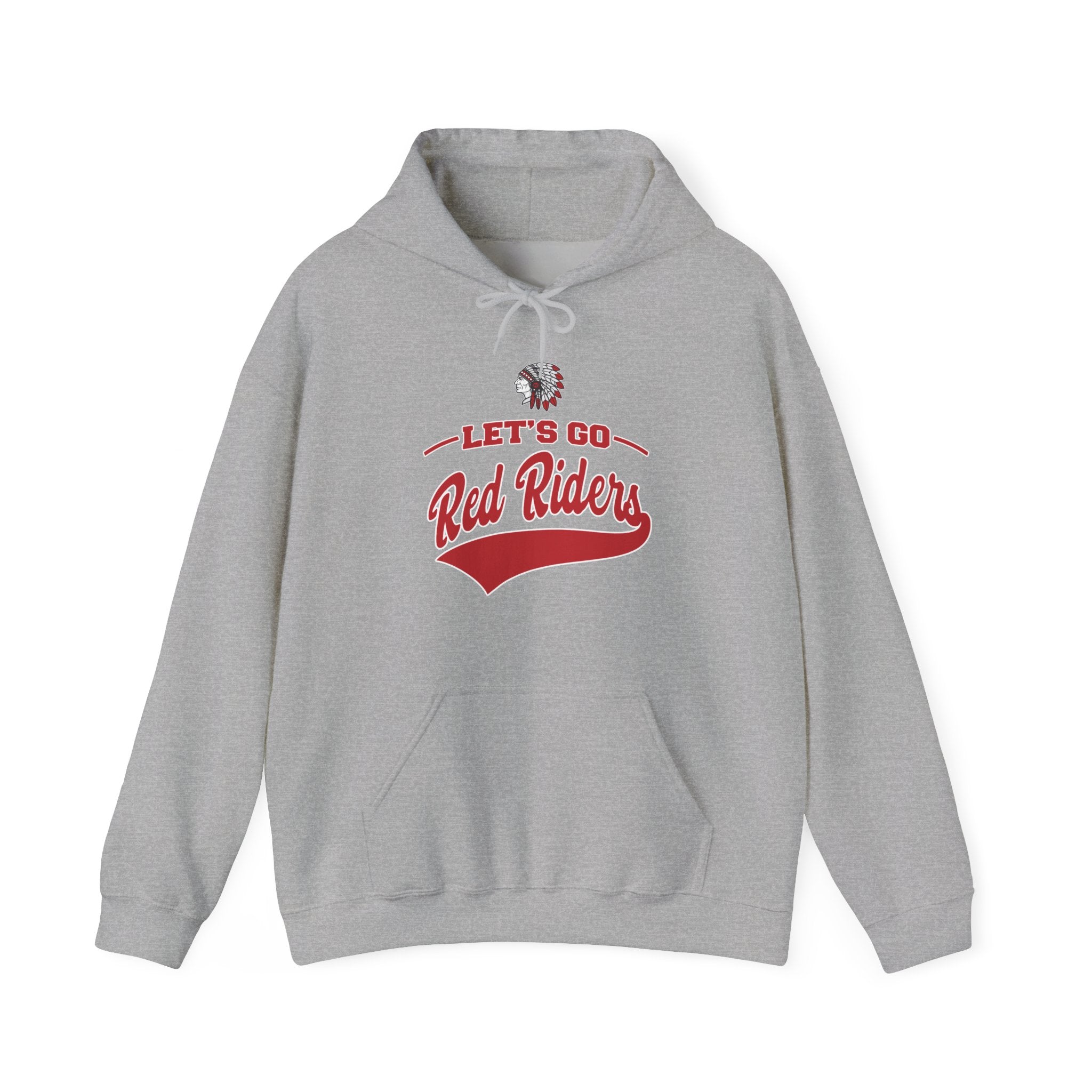Adult Unisex Let's Go Red Riders Graphic Hoodie