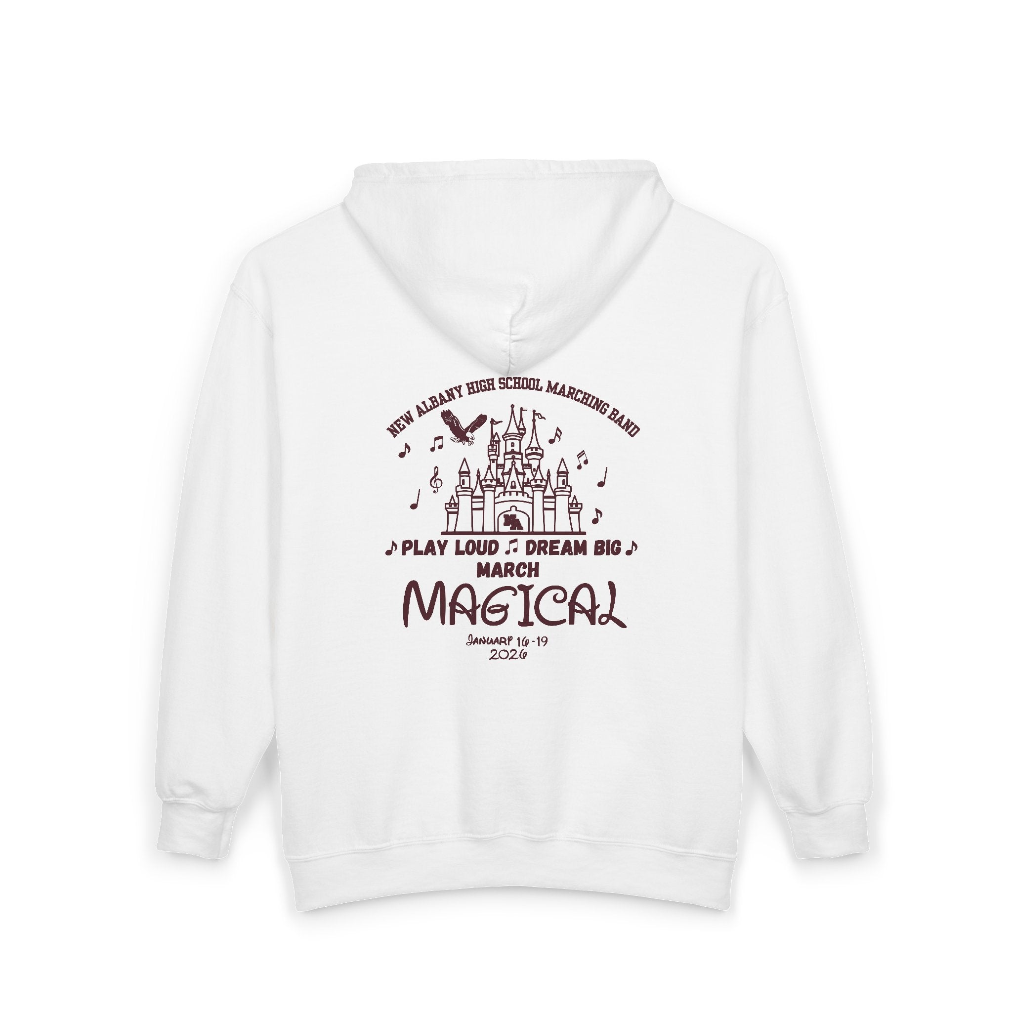 Adult Unisex NAHS Marching Band March Magical Graphic Full-Zip Sweatshirt
