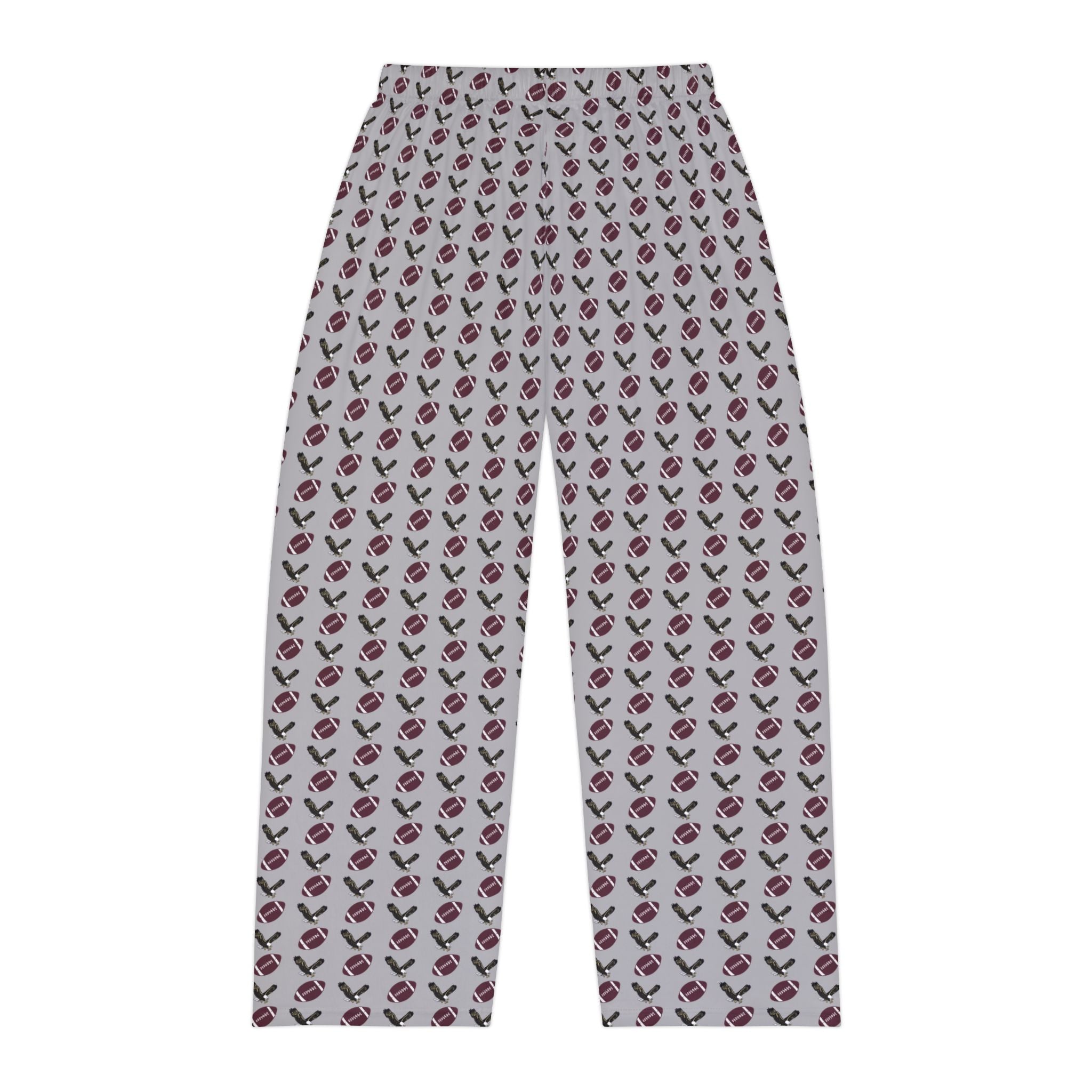Adult Unisex Grey Pajama Pants with Allover New Albany Football Eagle Print