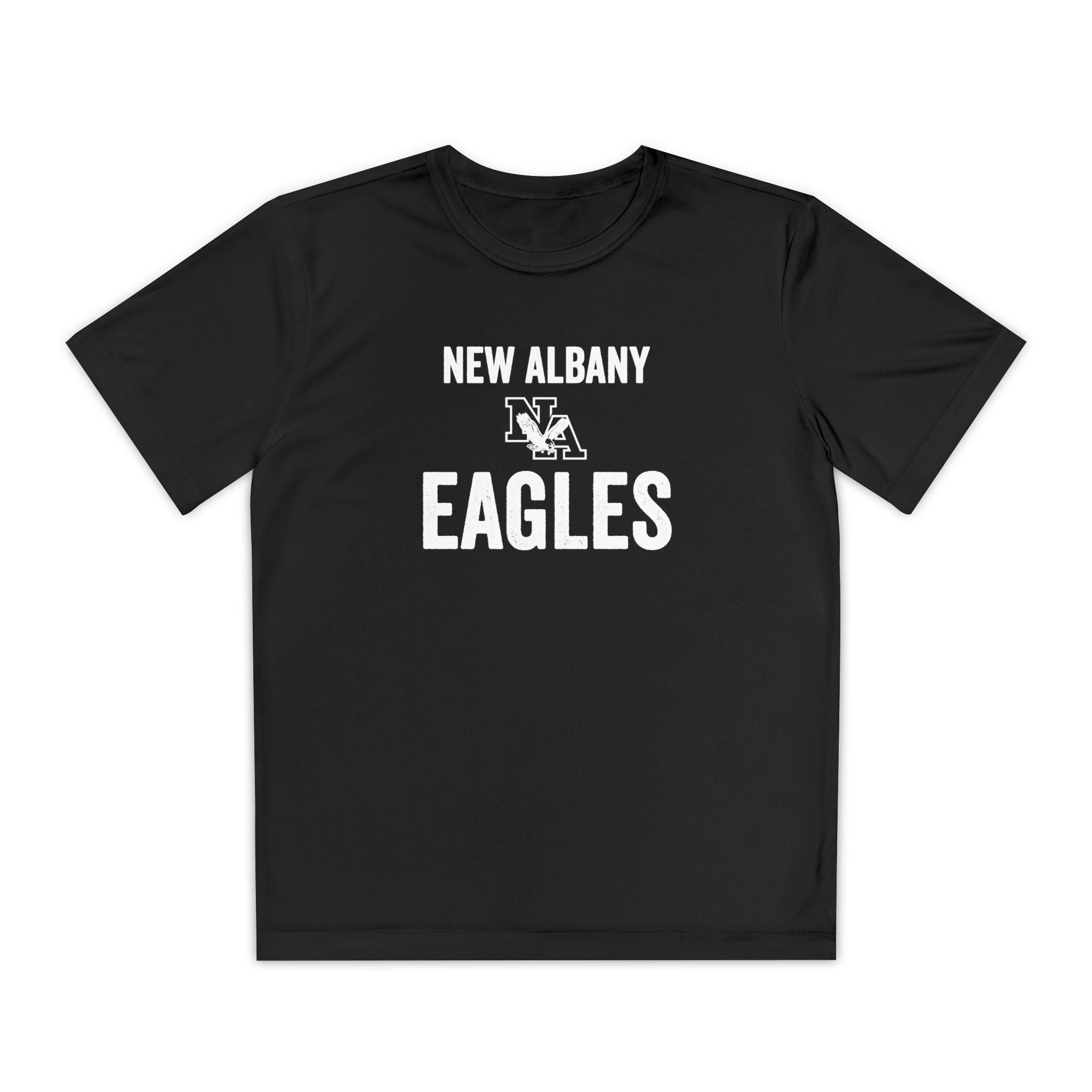 Youth Vintage Distressed New Albany Eagles Graphic Short Sleeve Performance Tee