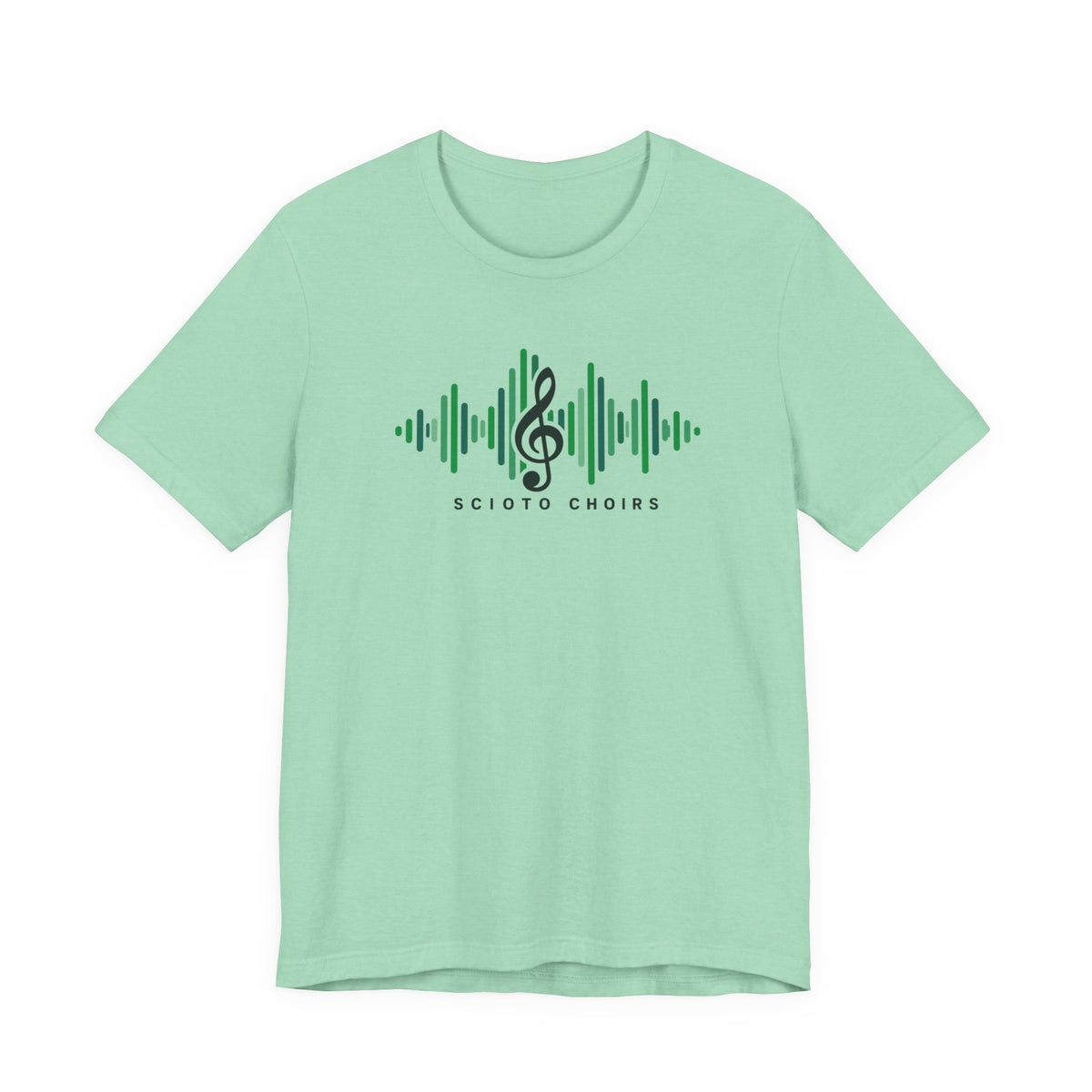 Adult Unisex Dublin Scioto Choirs Sound Wave Graphic Short Sleeve Soft Tee